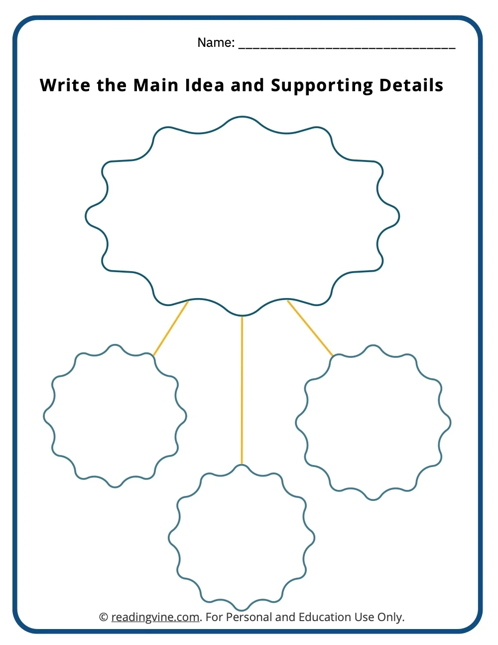 Printable Blank Main Idea Template