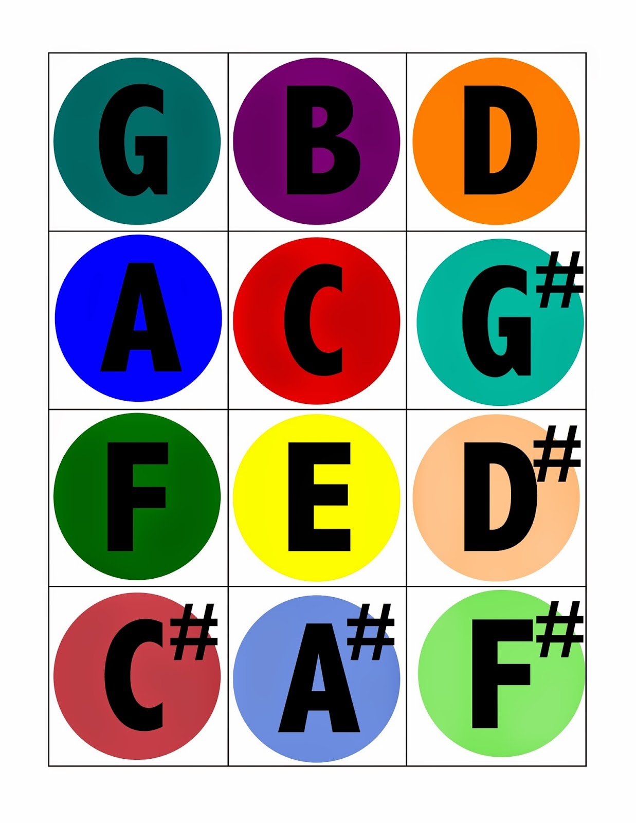 Make Your Own Handbell Chart Camille s Primary Ideas