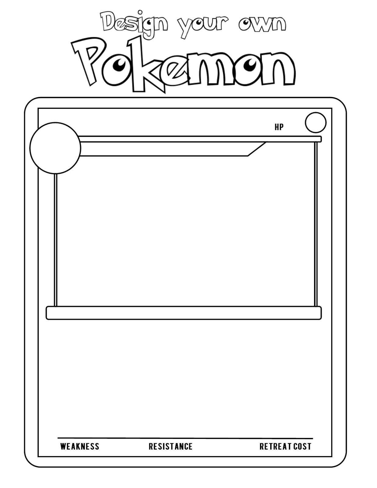 Blank Pokemon Card Template Printable