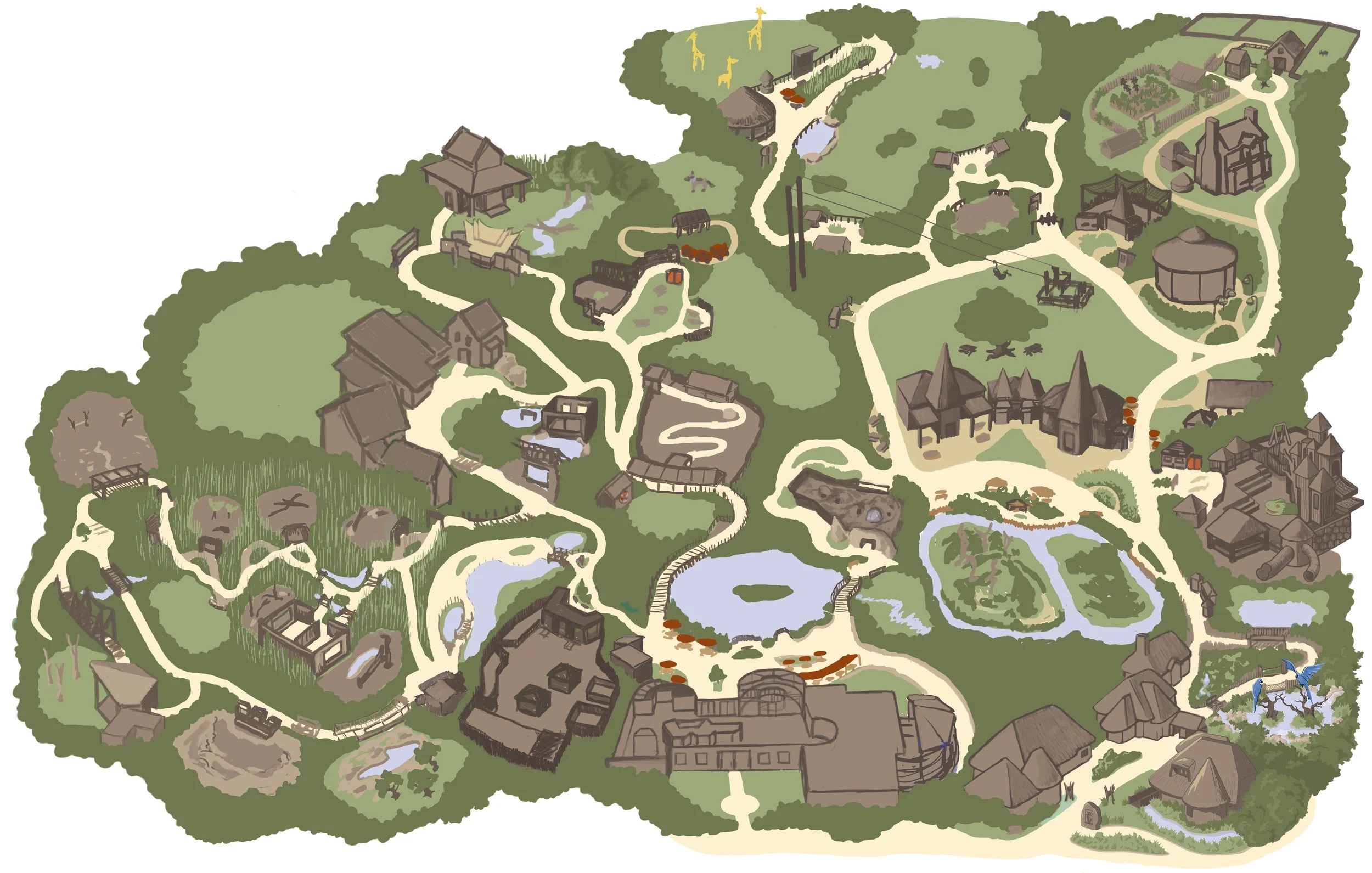 Blank Park Zoo Printable Map