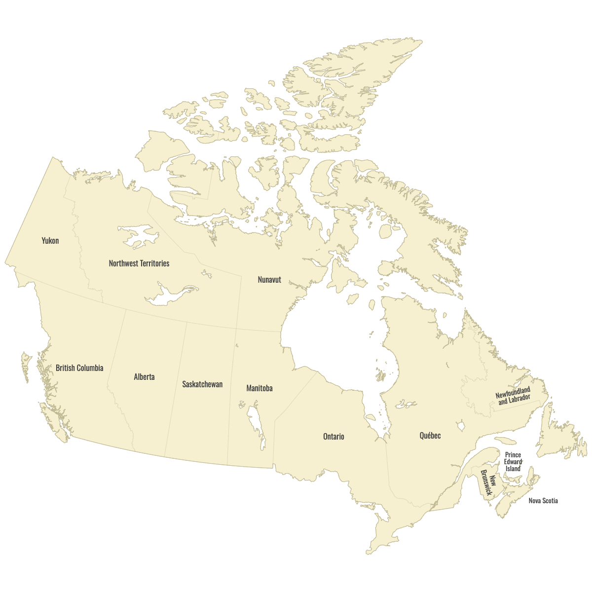 Map Of Canada Blank Printable