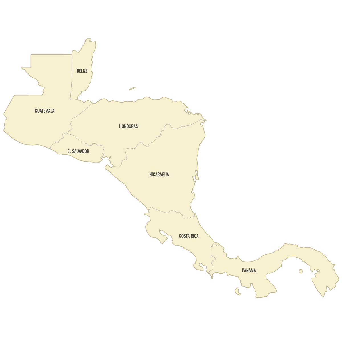 Blank Map Central America Printable