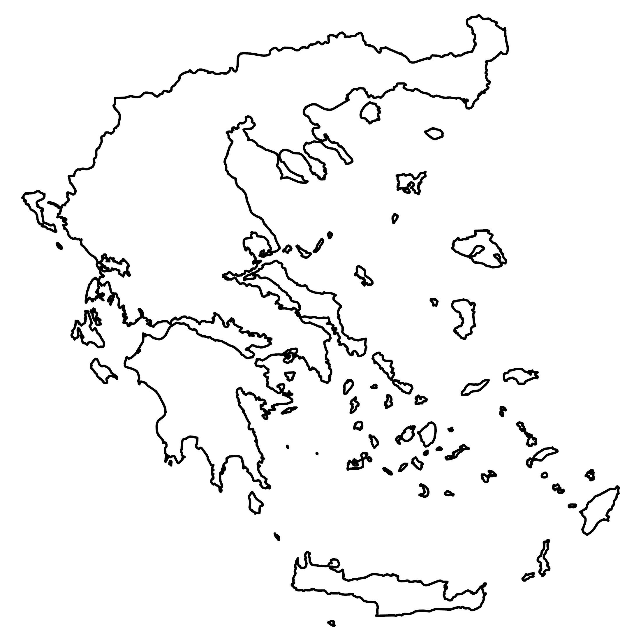 Blank Map Of Greece Printable