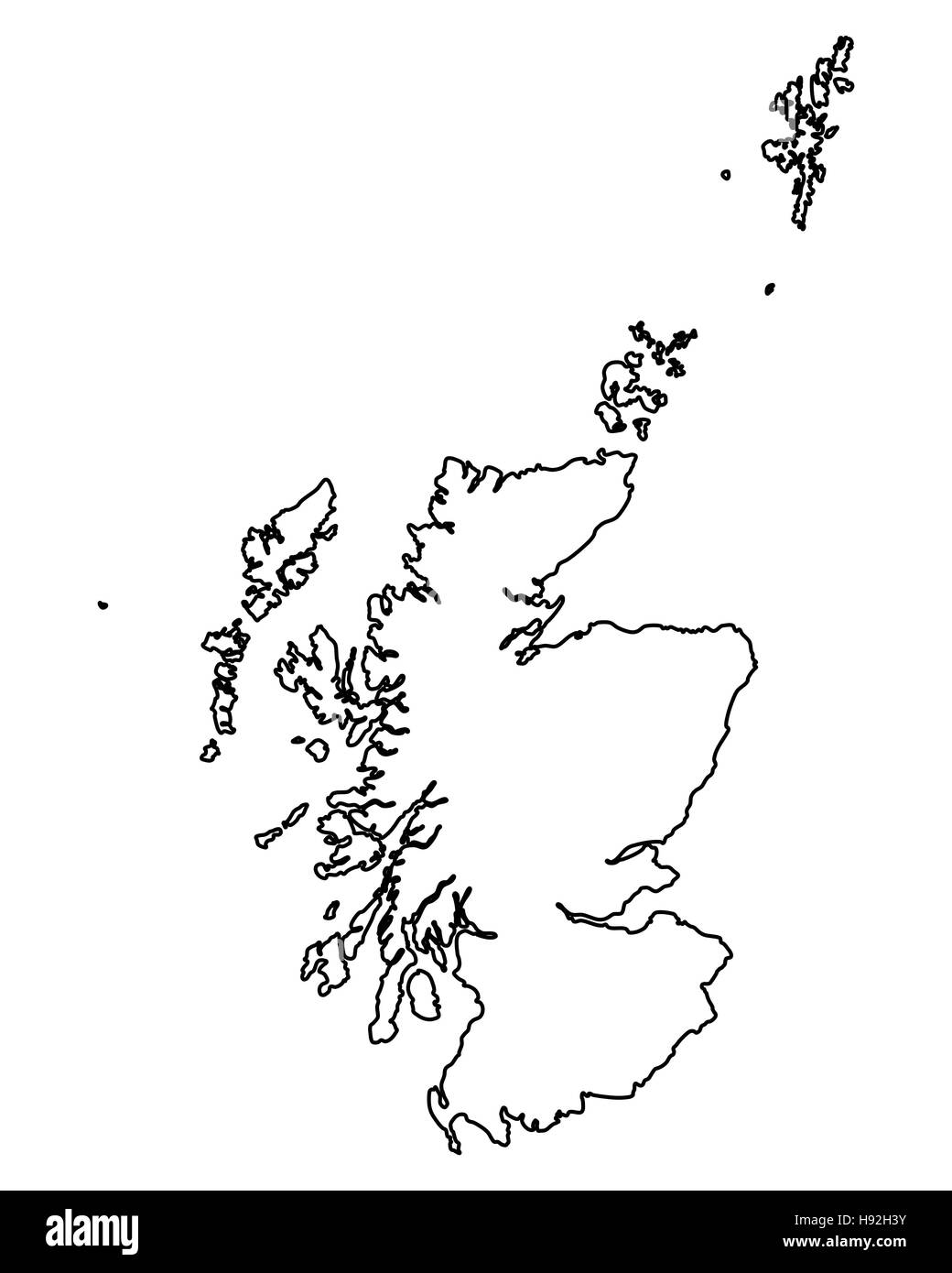 Printable Blank Map Of Scotland
