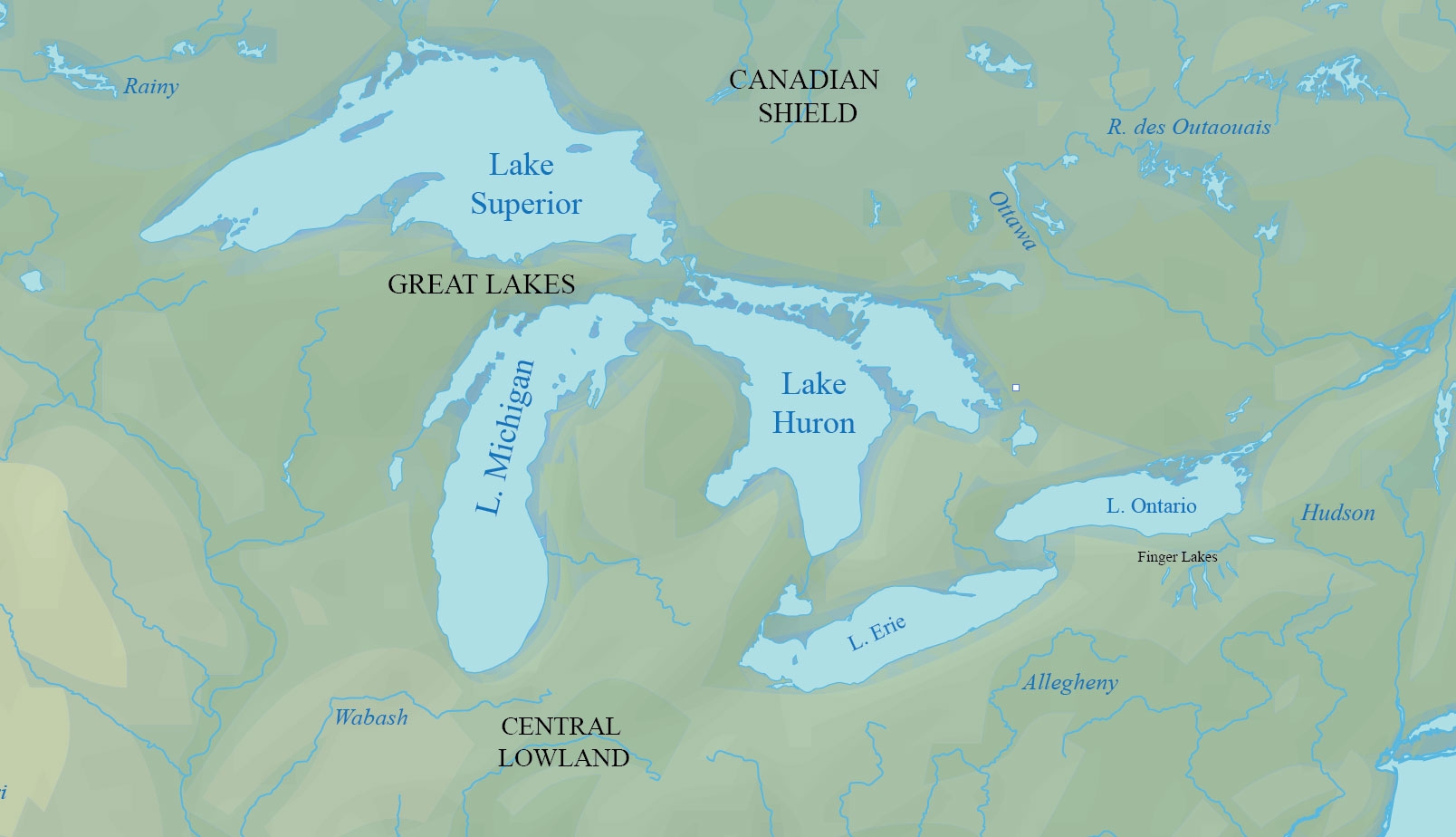 Great Lakes Map Blank Printable