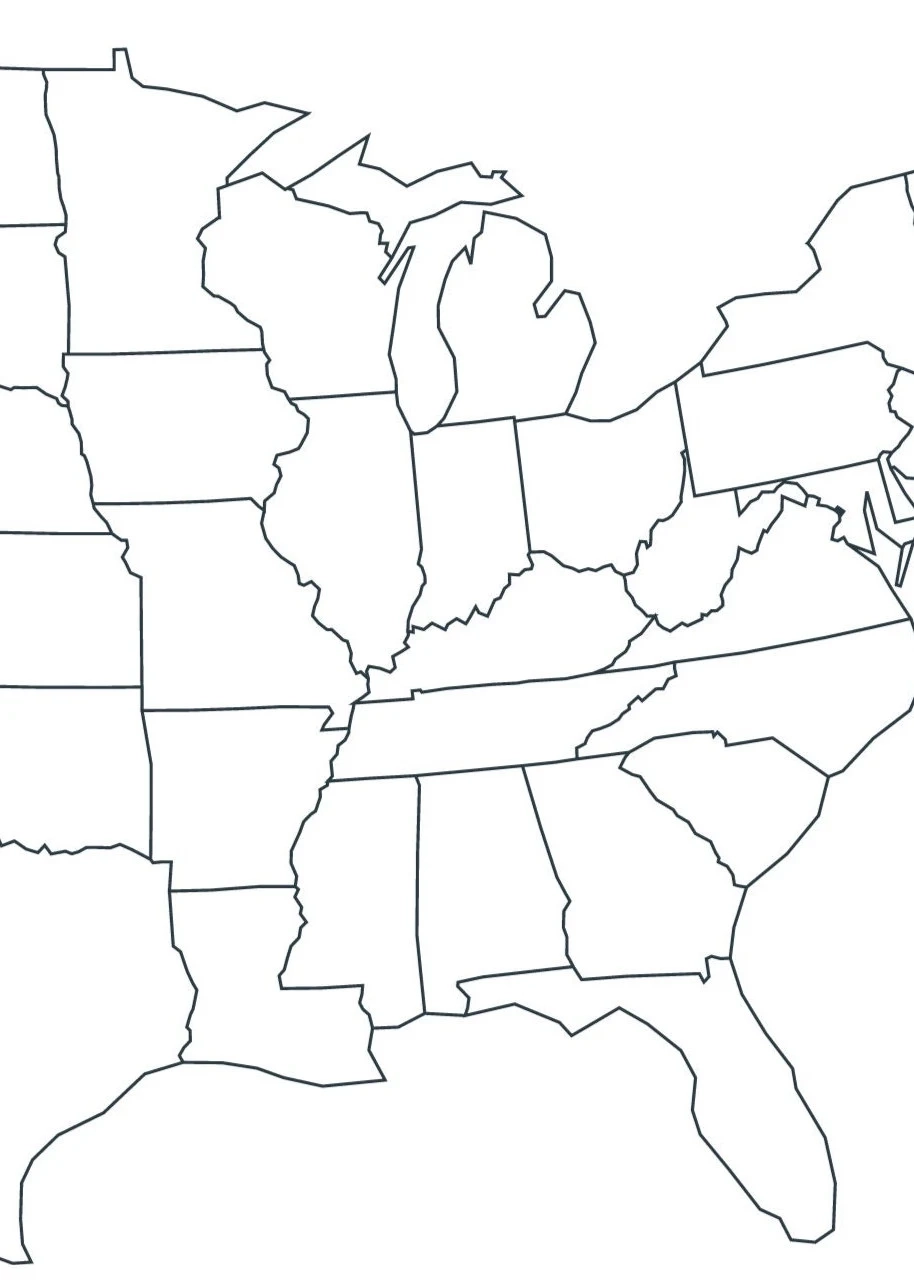 Map Of The United States Map Of The USA Blank Map Of North 