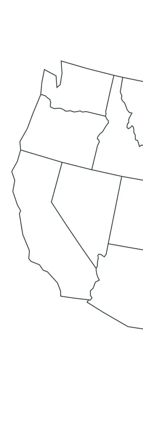 Map Of The USA Blank Map Of North America United States Outline 