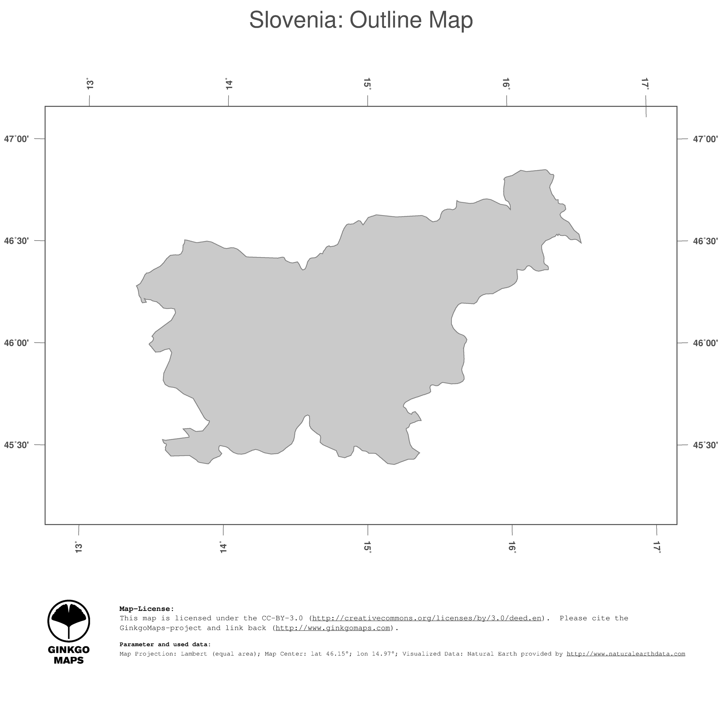 Map Slovenia GinkgoMaps Continent Europe Region Slovenia