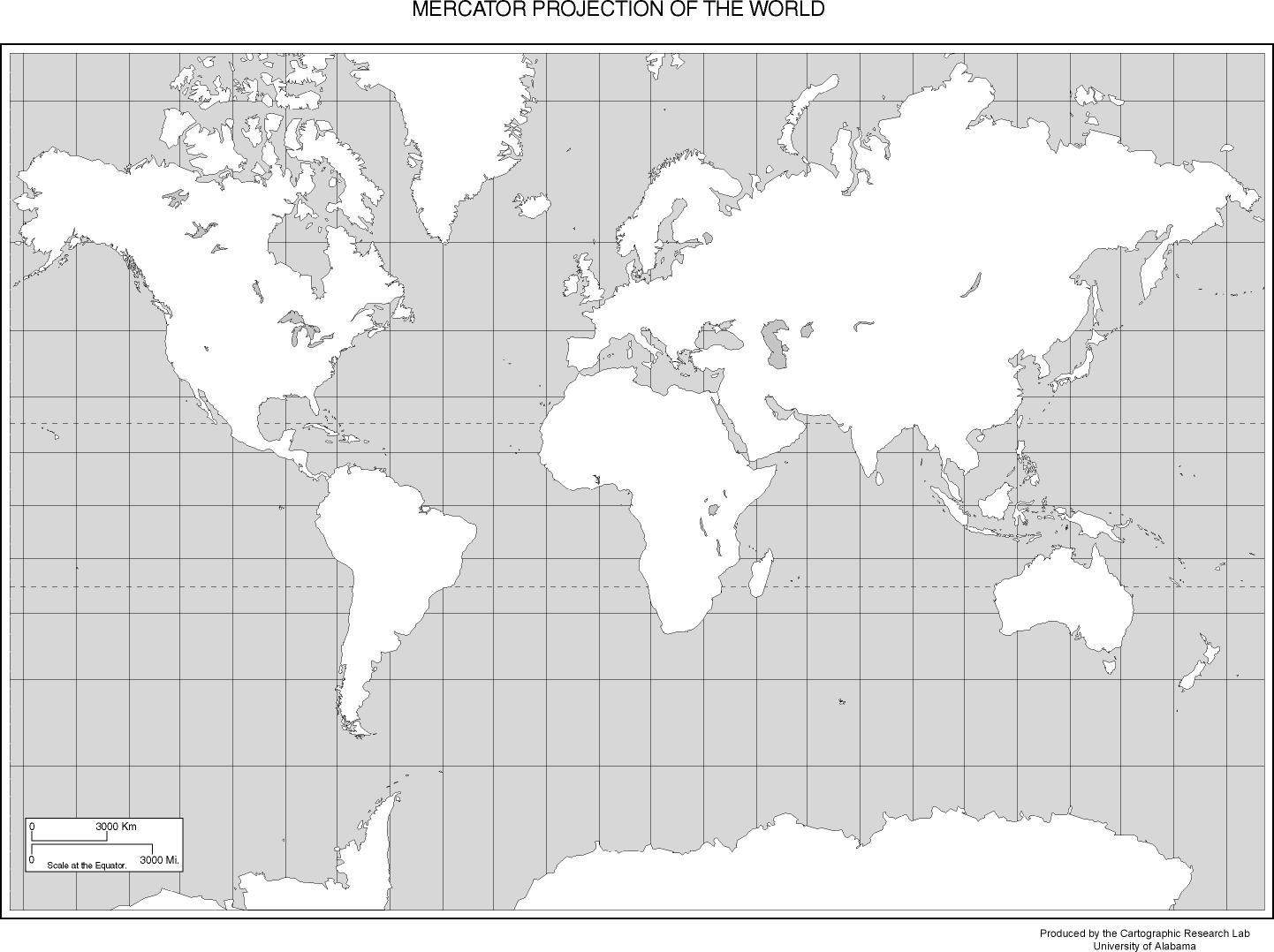 Blank Mercator Printable
