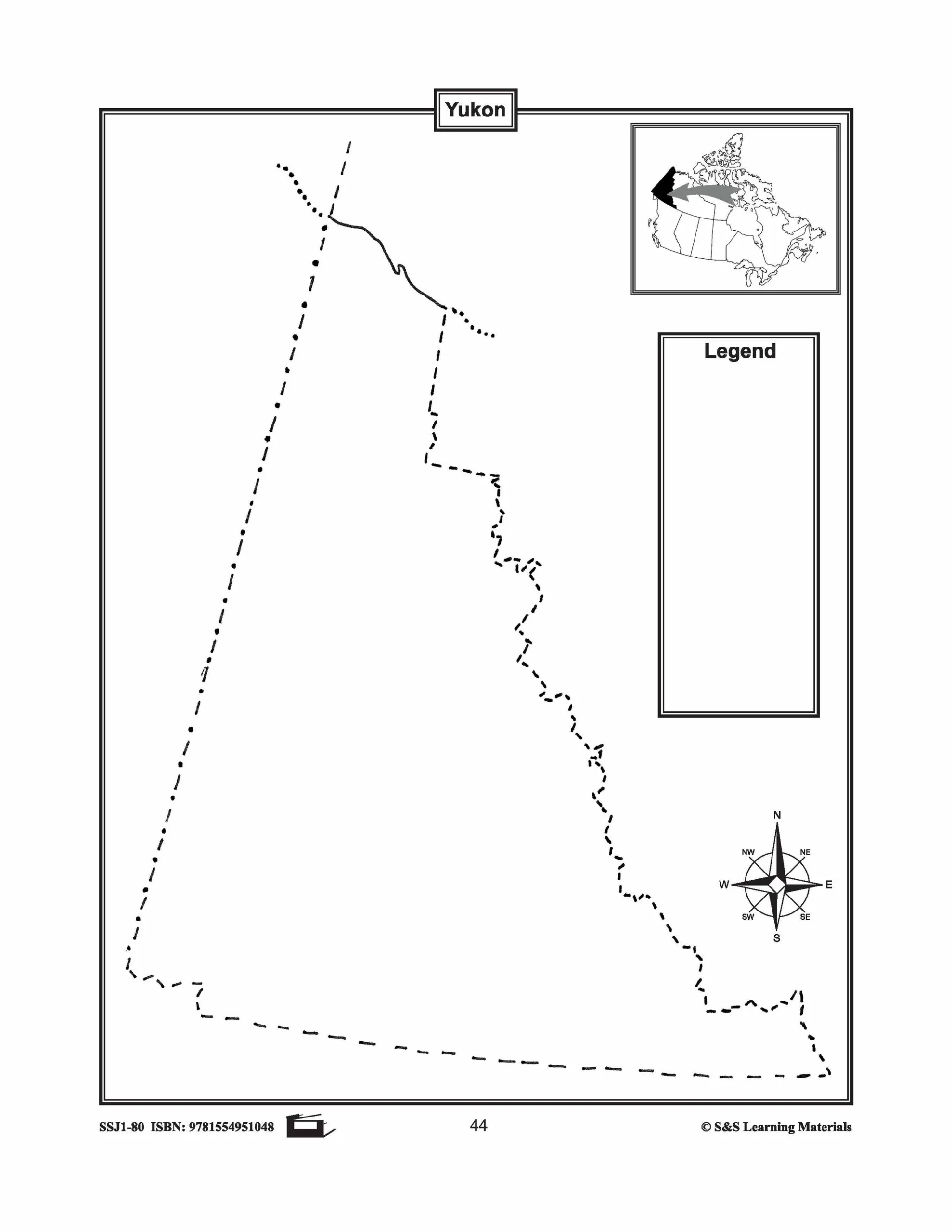 Printable Blank Yukon Map
