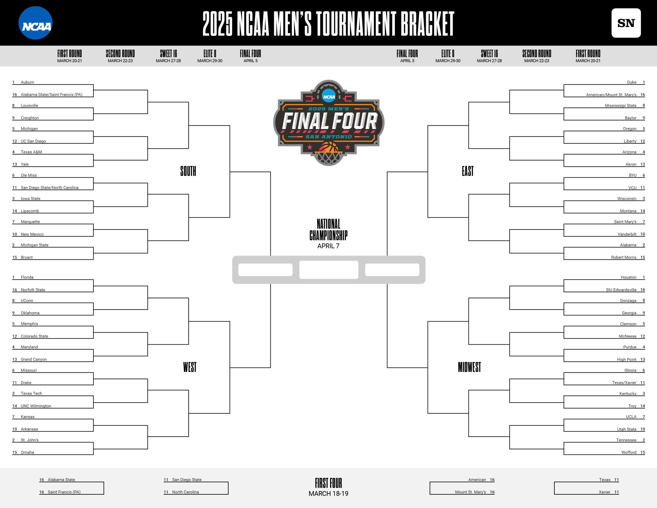 Cbs Printable Bracket Blank