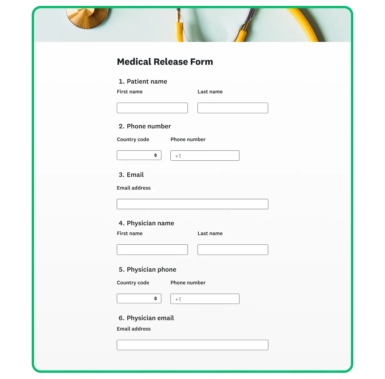 Medical Release Form HIPAA Compliant Form Builder