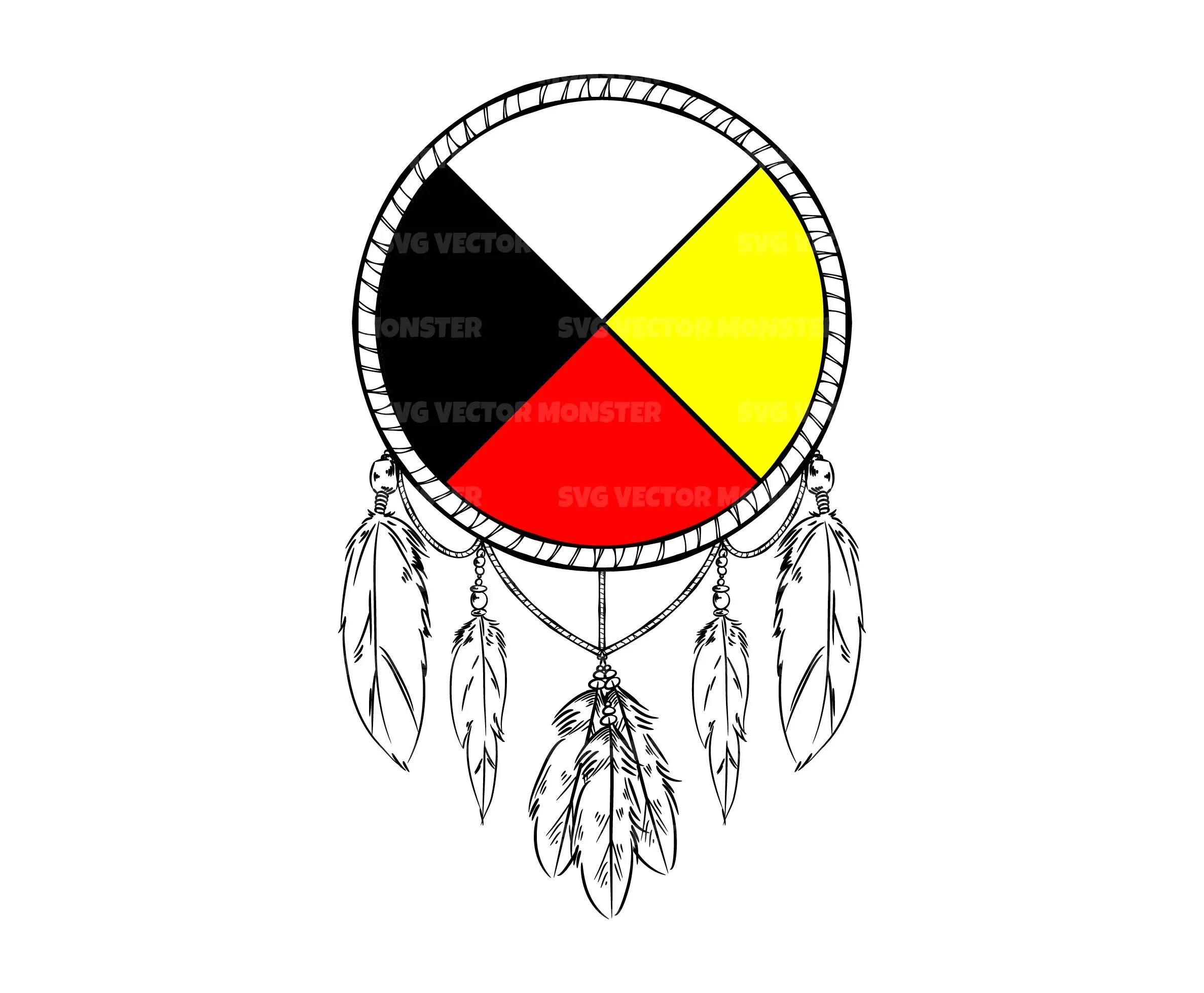 Printable Blank Medicine Wheel Template