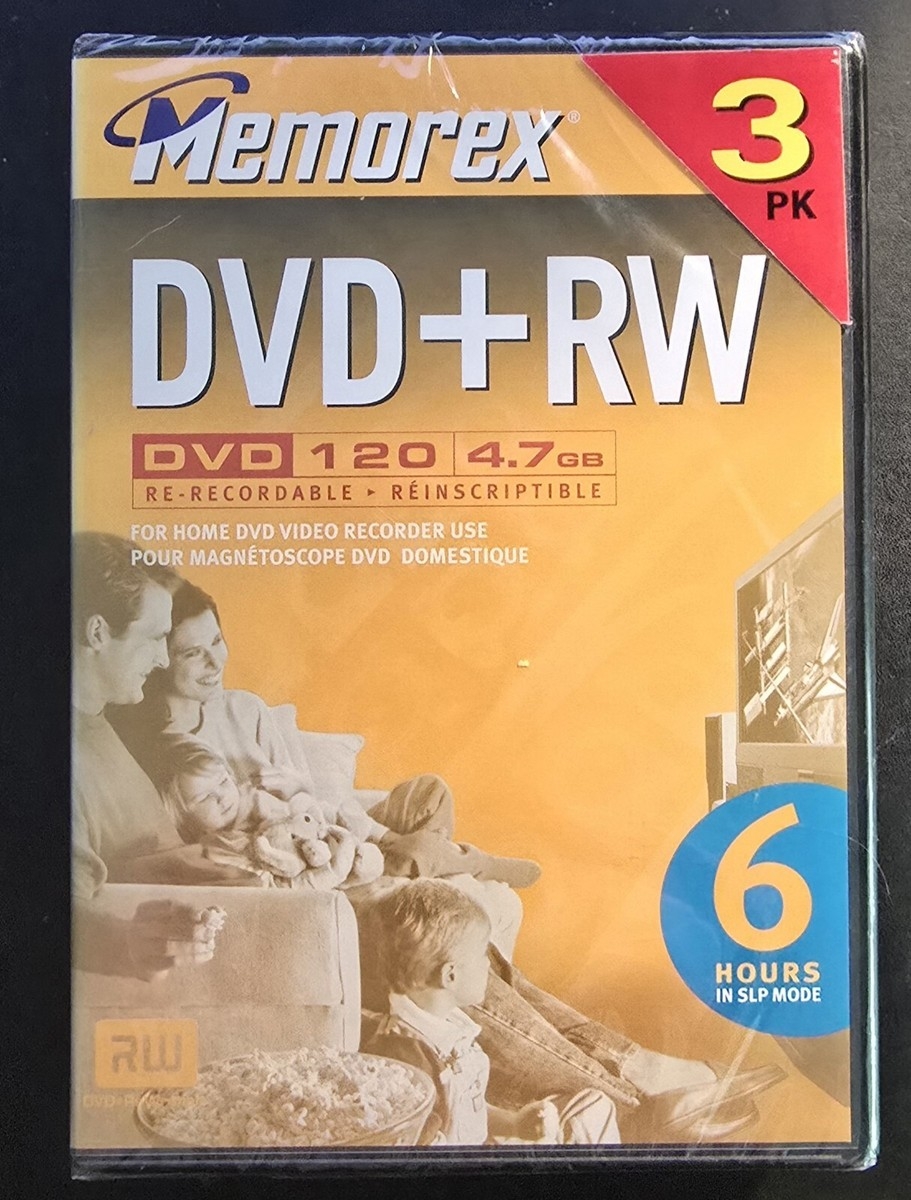 Memorex DVD RW DVD 120 Rewritable Blank Disc 3 Pack 4 7GB New 