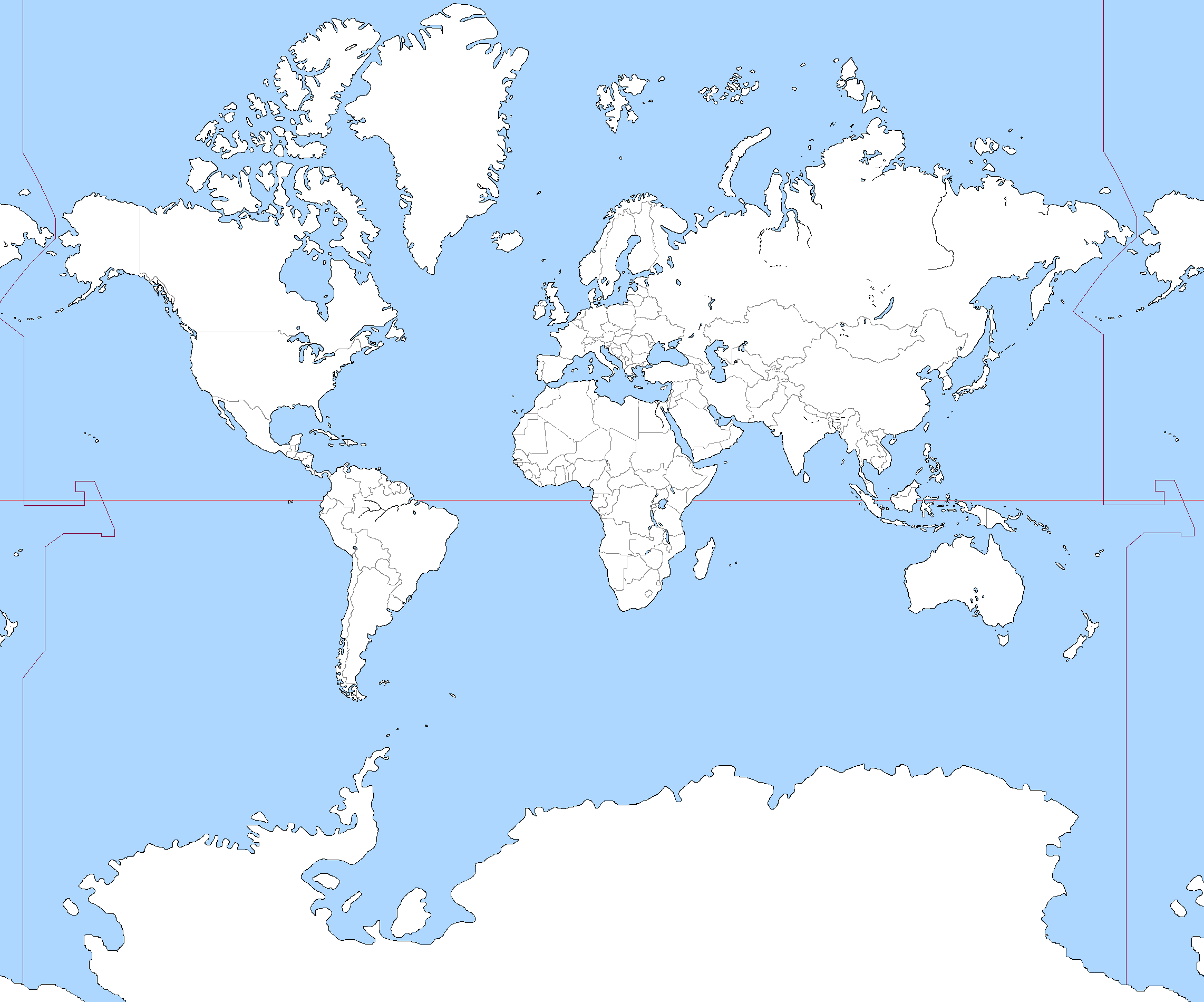 Mercator Blank World Map By GSNJ On DeviantArt