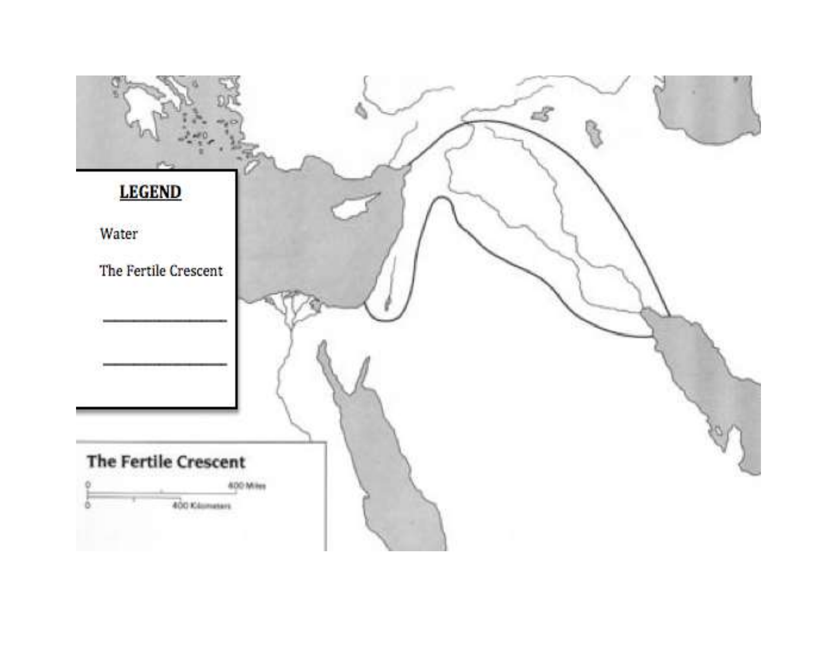 Blank Fertile Crescent Map Printable