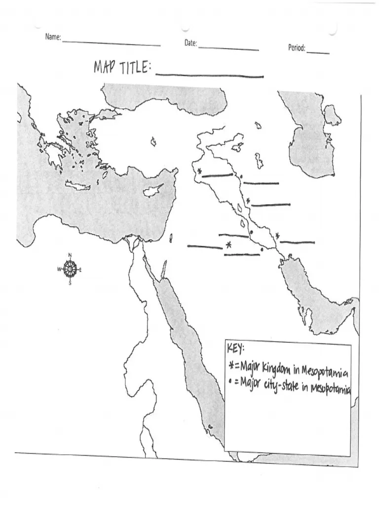 Mesopotamia Map Activity PDF