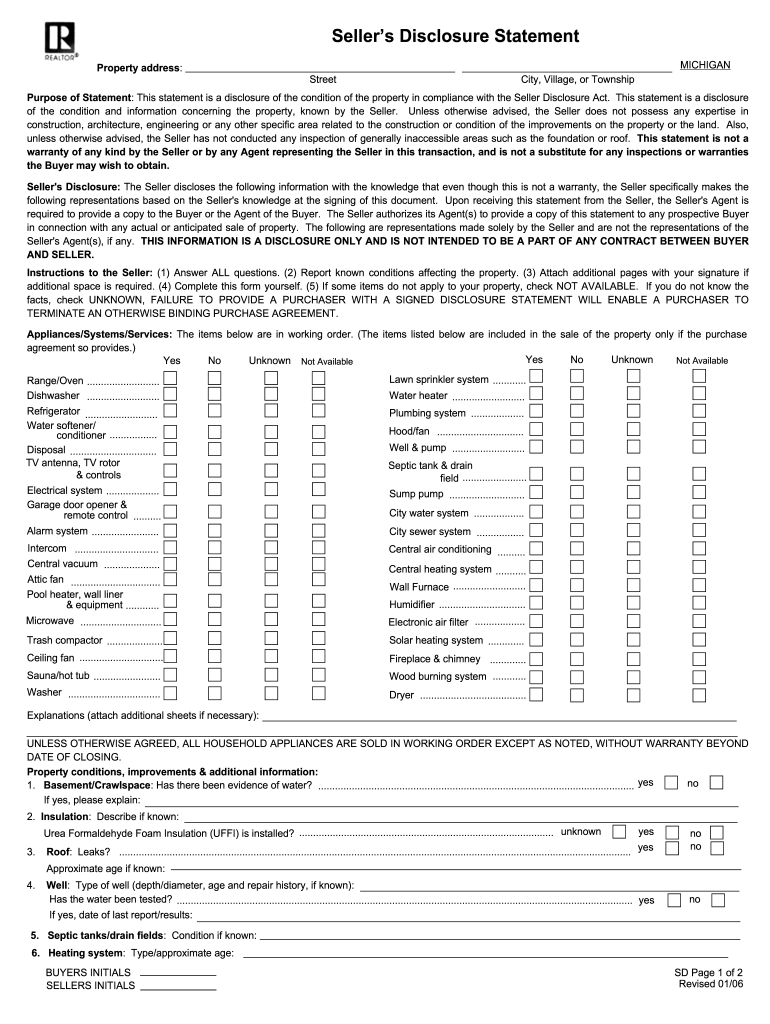 MI Realtor SD Form Fill Online Printable Fillable Blank 