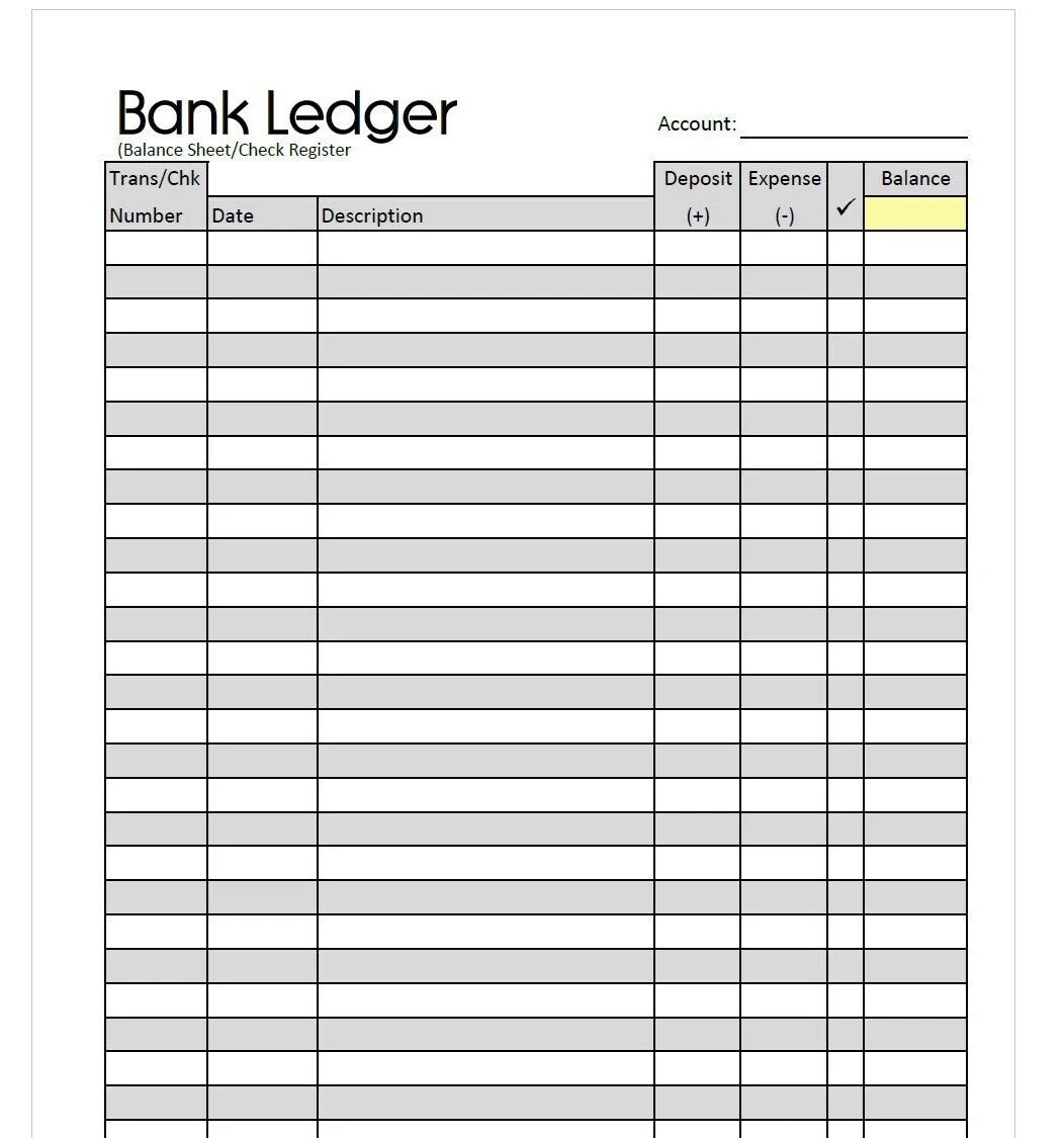Minimalistisches Bankbuch Scheckregister Kontostand Digitaler 