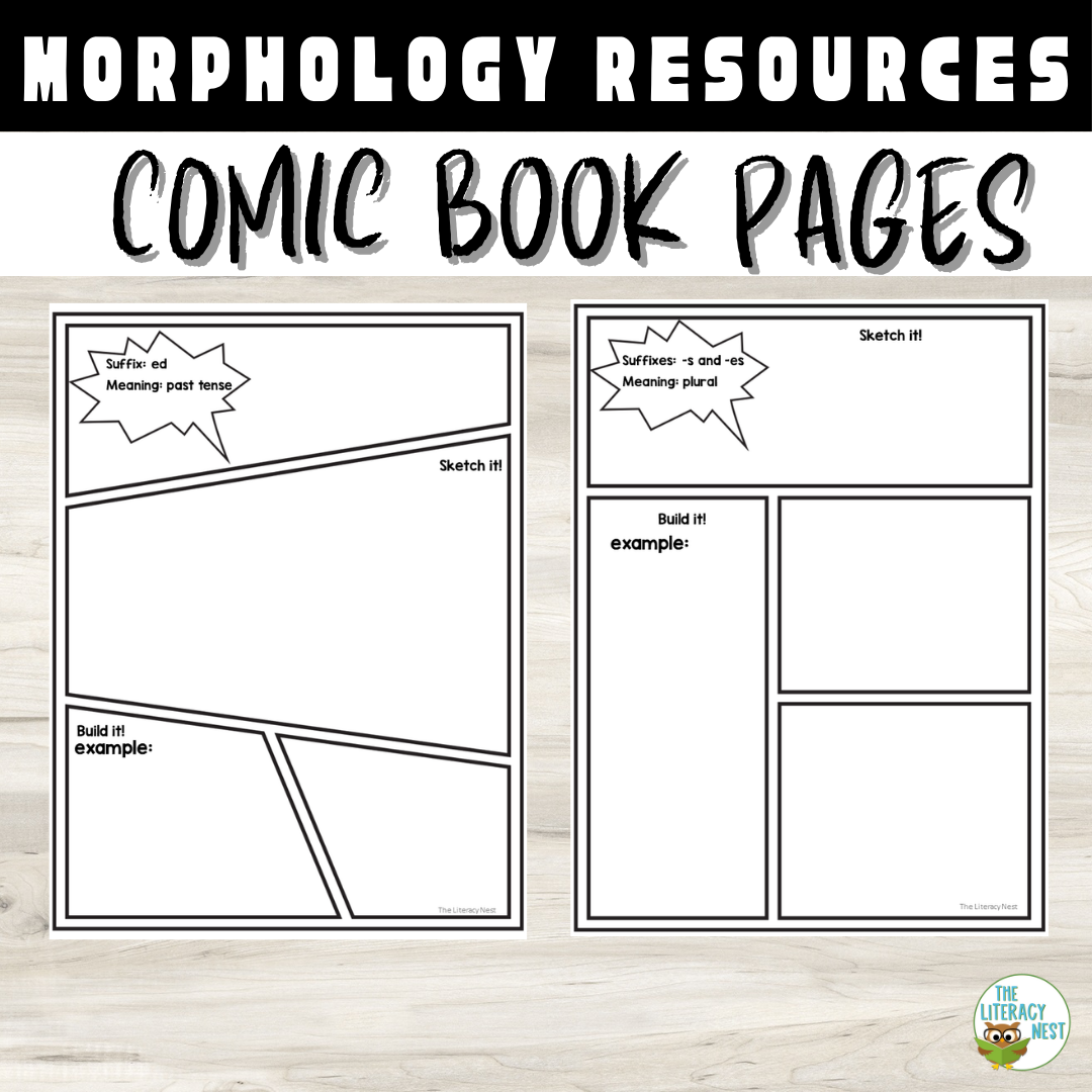 Morphology Activities With Morpheme Comic Book Pages