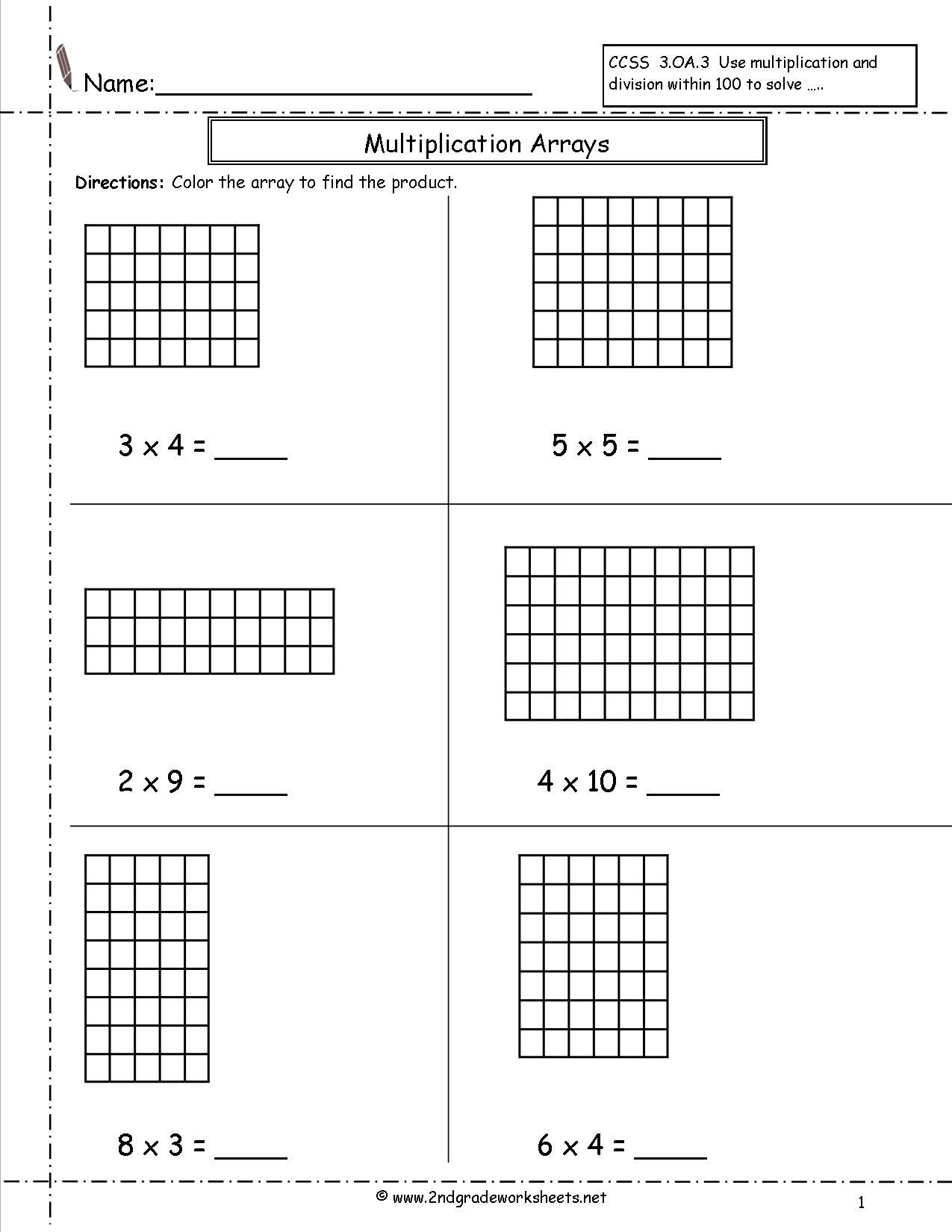 Free Printable Blank Arrays