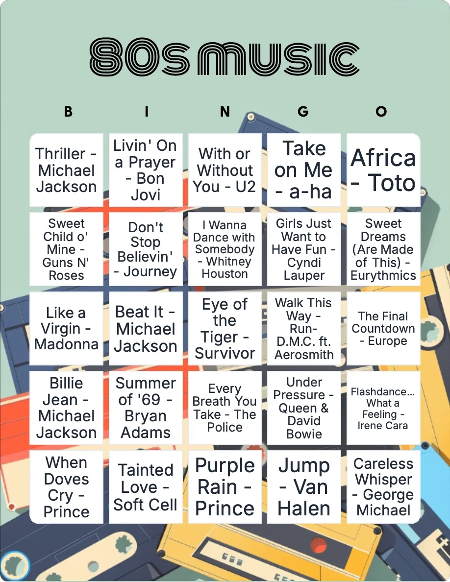 Music Bingo Card Generator Printable amp Customizable Templates