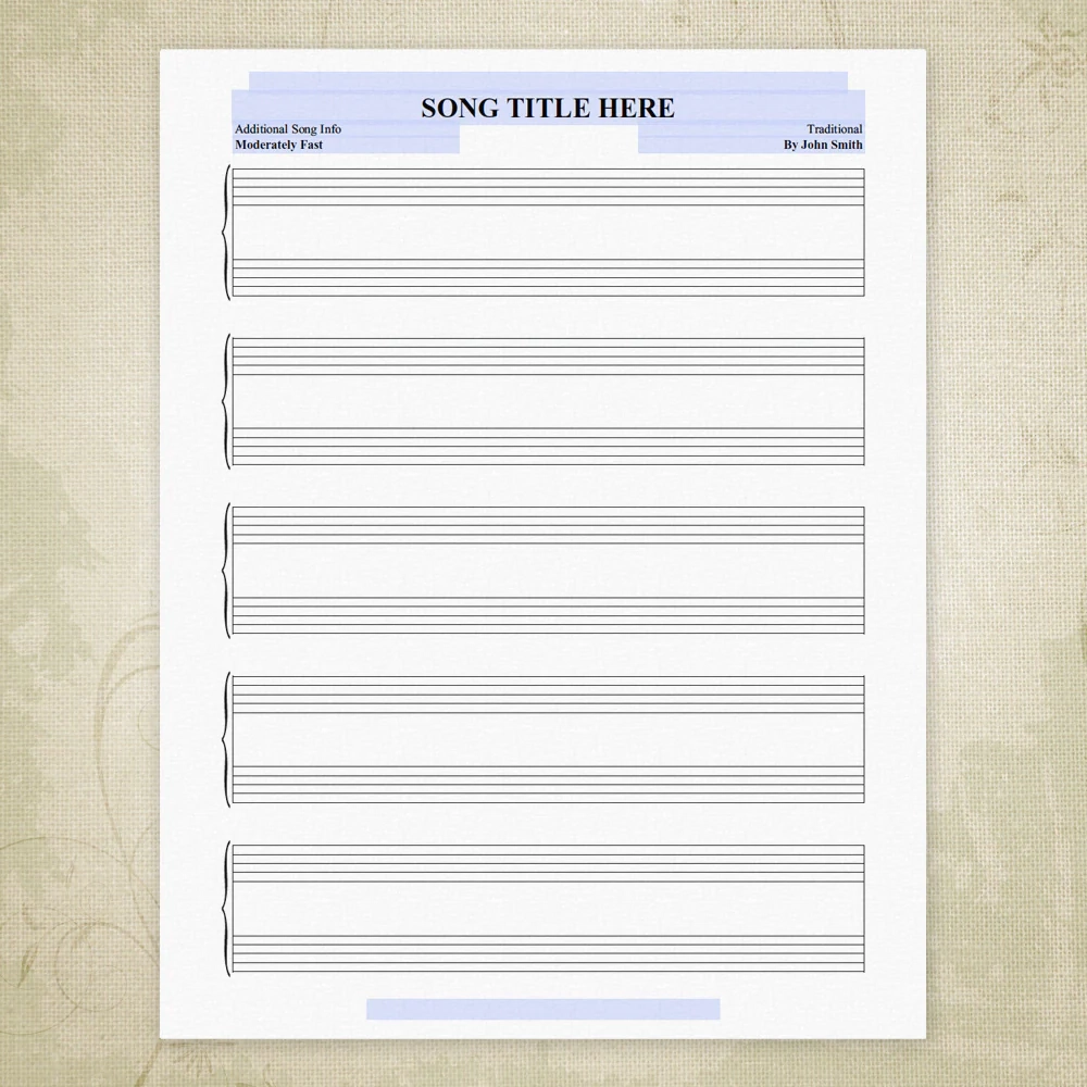 Printable Blank Musical Graphs