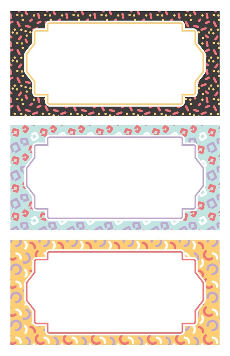 Printable Blank Name Tags