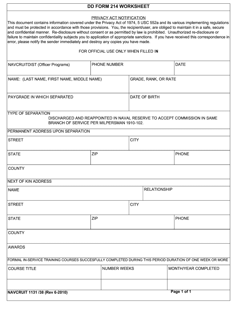 NAVCRUIT 113138 Form Fill Online Printable Fillable Blank 