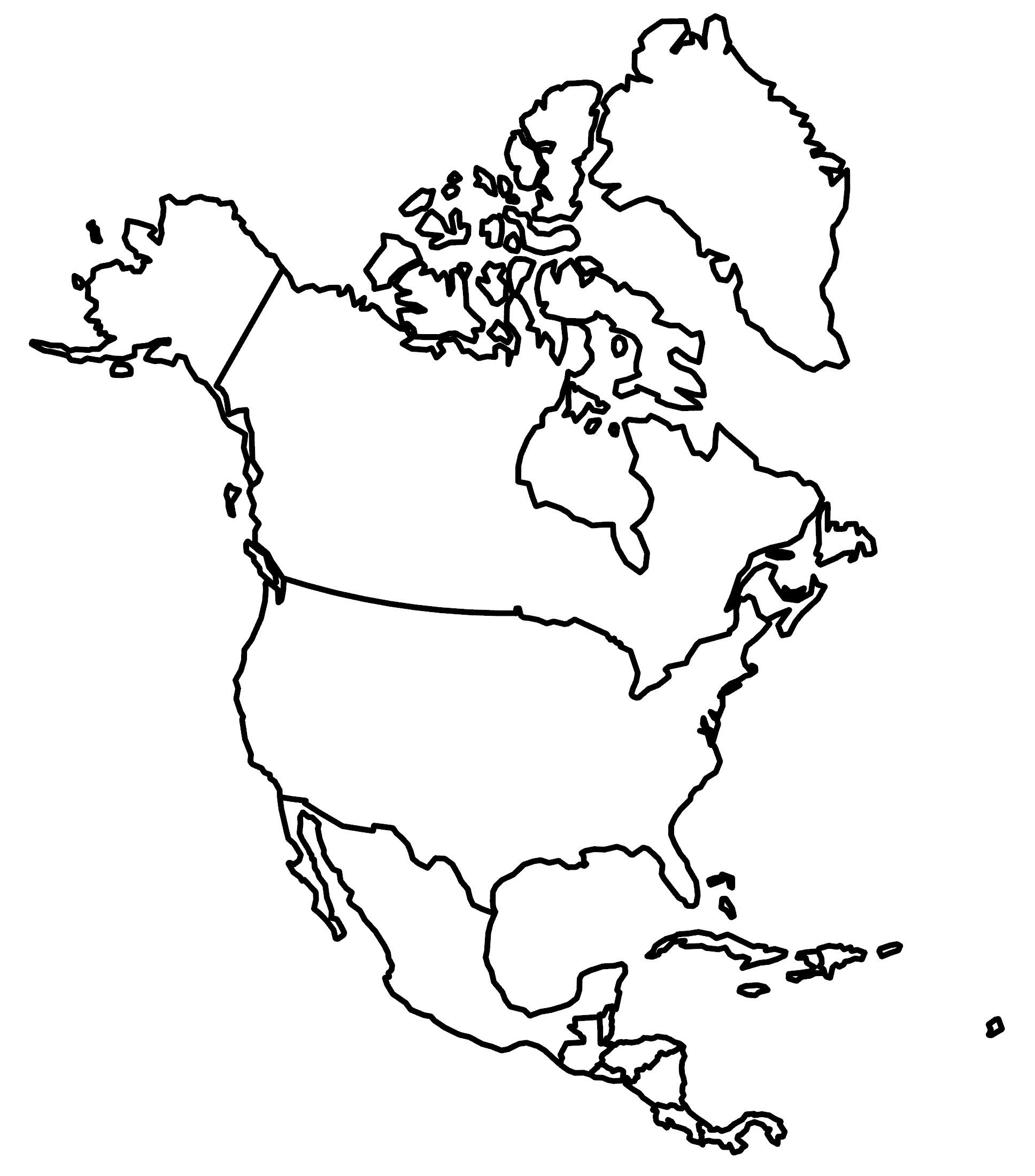 Printable Blank Map Of America