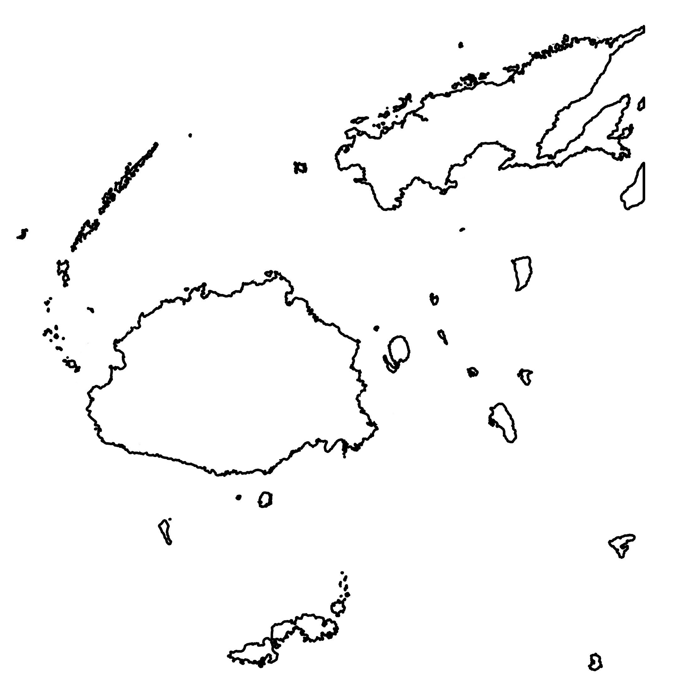 Printable Blank Island Map