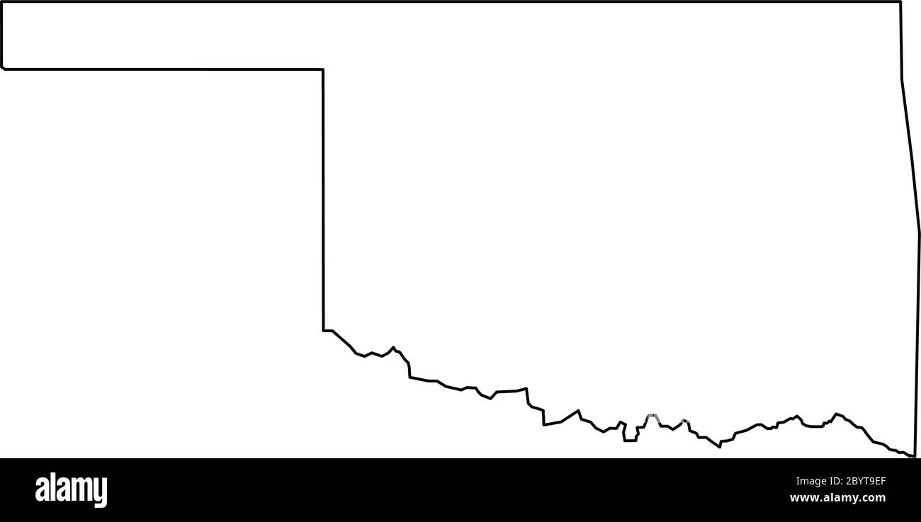 Oklahoma Outline Vector Black And White Stock Photos amp Images Alamy