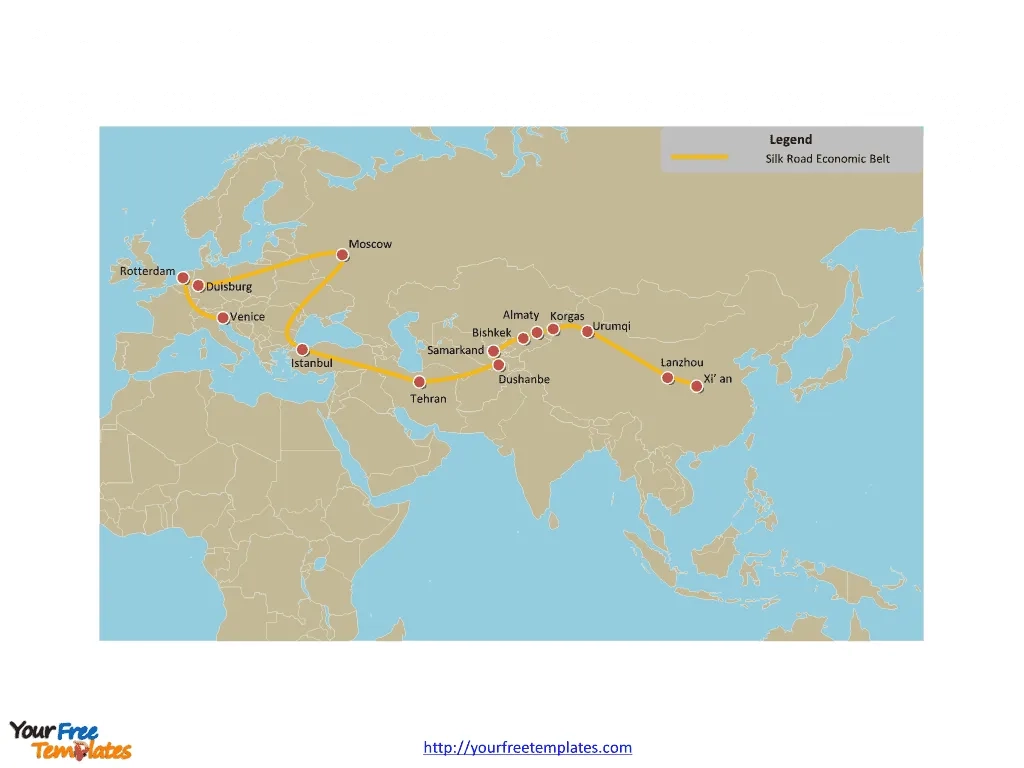 Printable Blank Silk Road Map