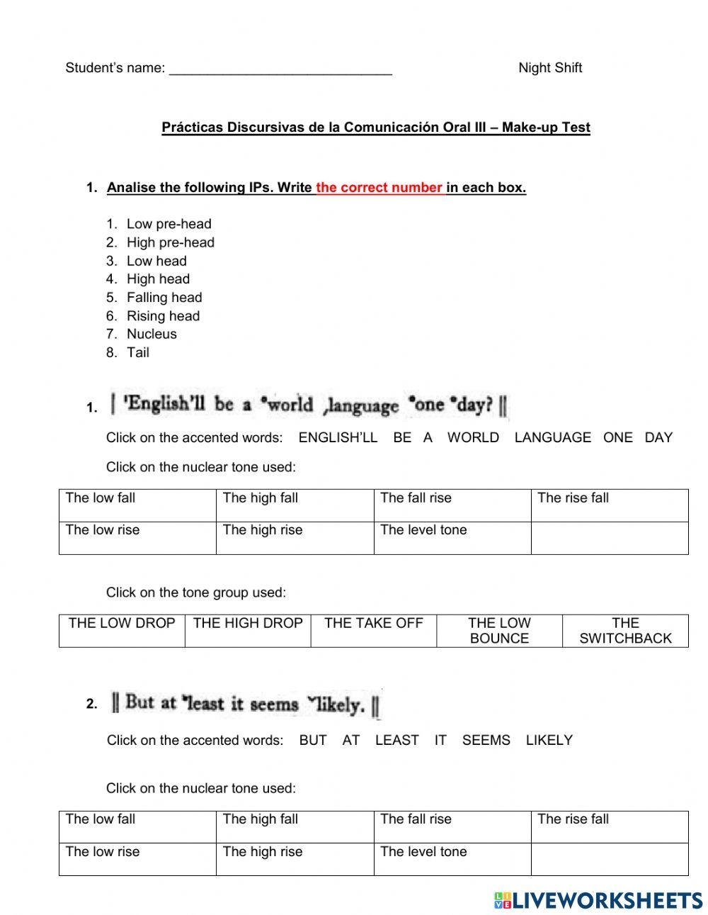 Daily Oral Language Printable Blank