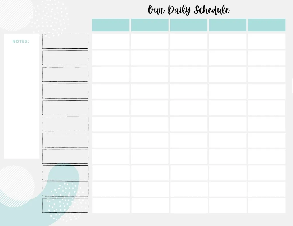 Our Homeschool Schedule And 9 FREE Templates For You The Lead 