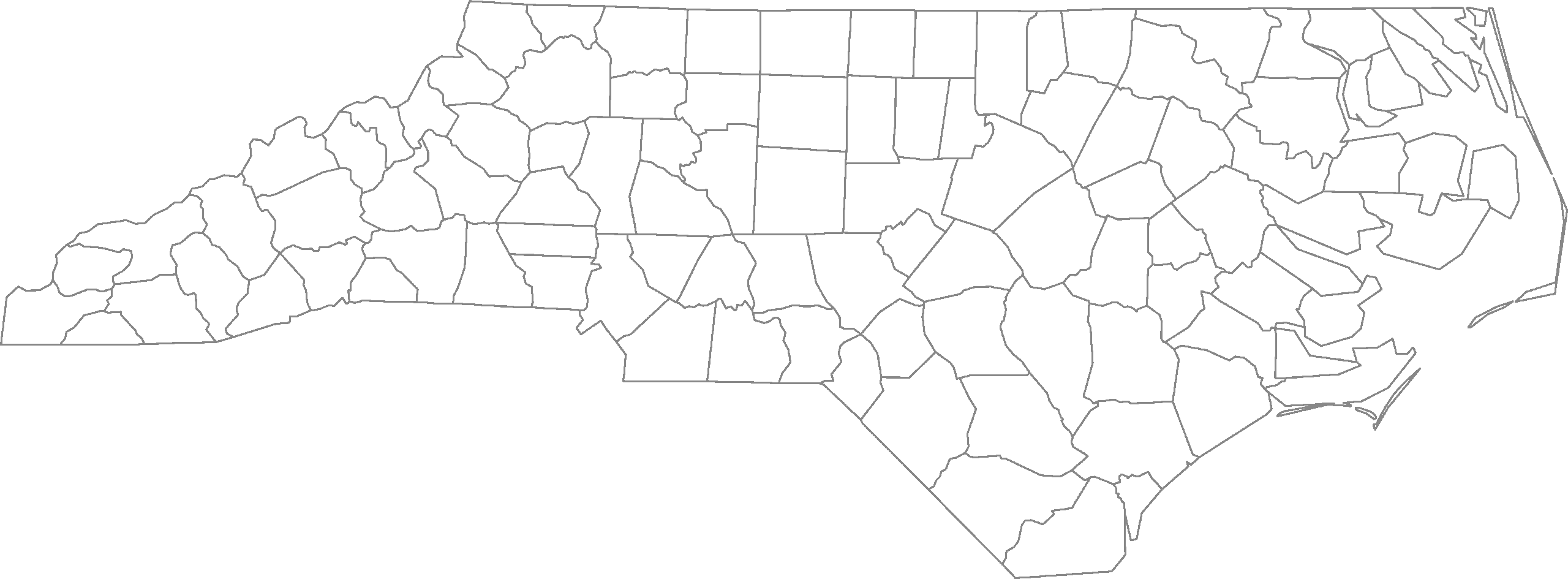 Printable Nc Counties Blank Map