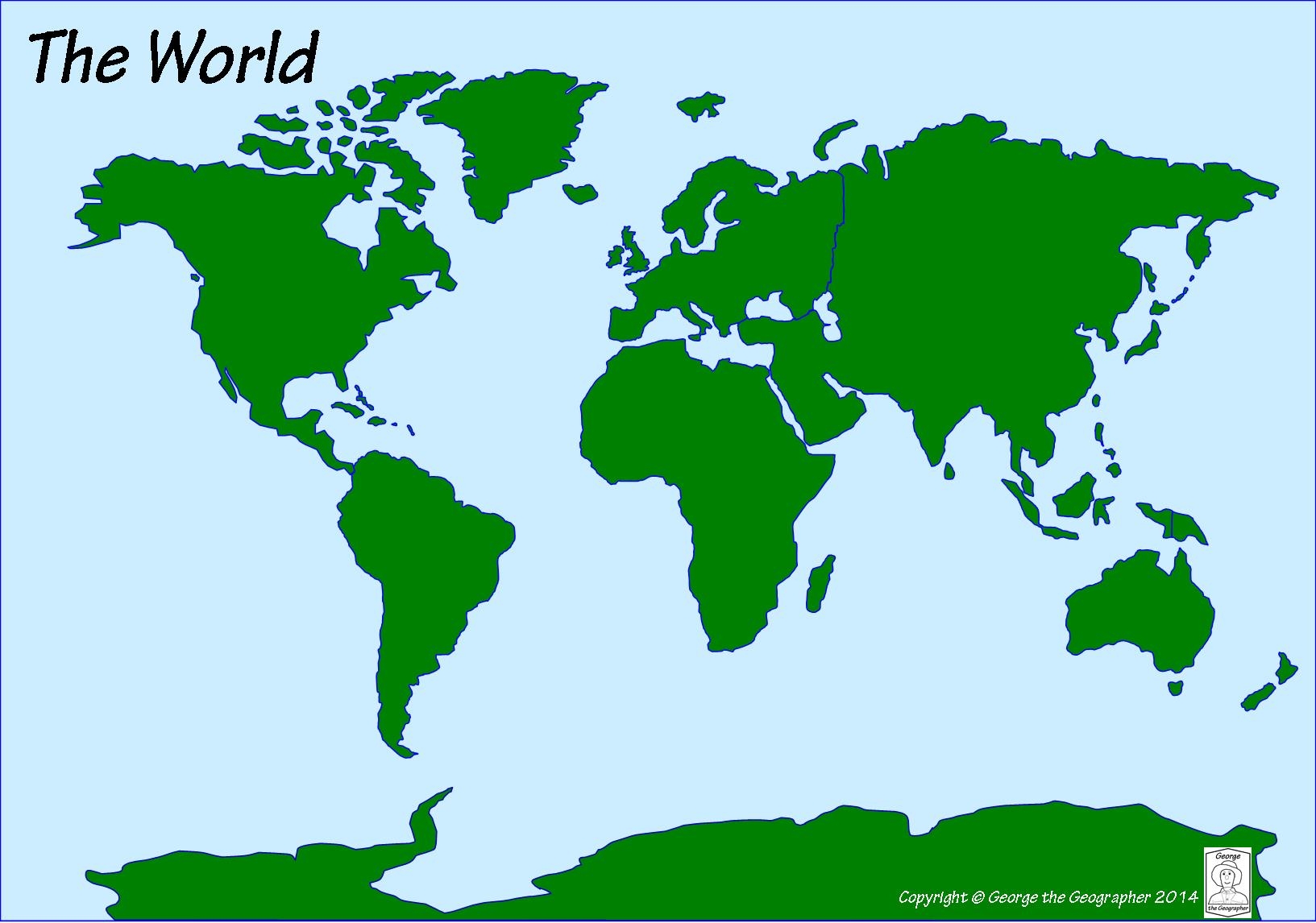 Blank Continent Printable