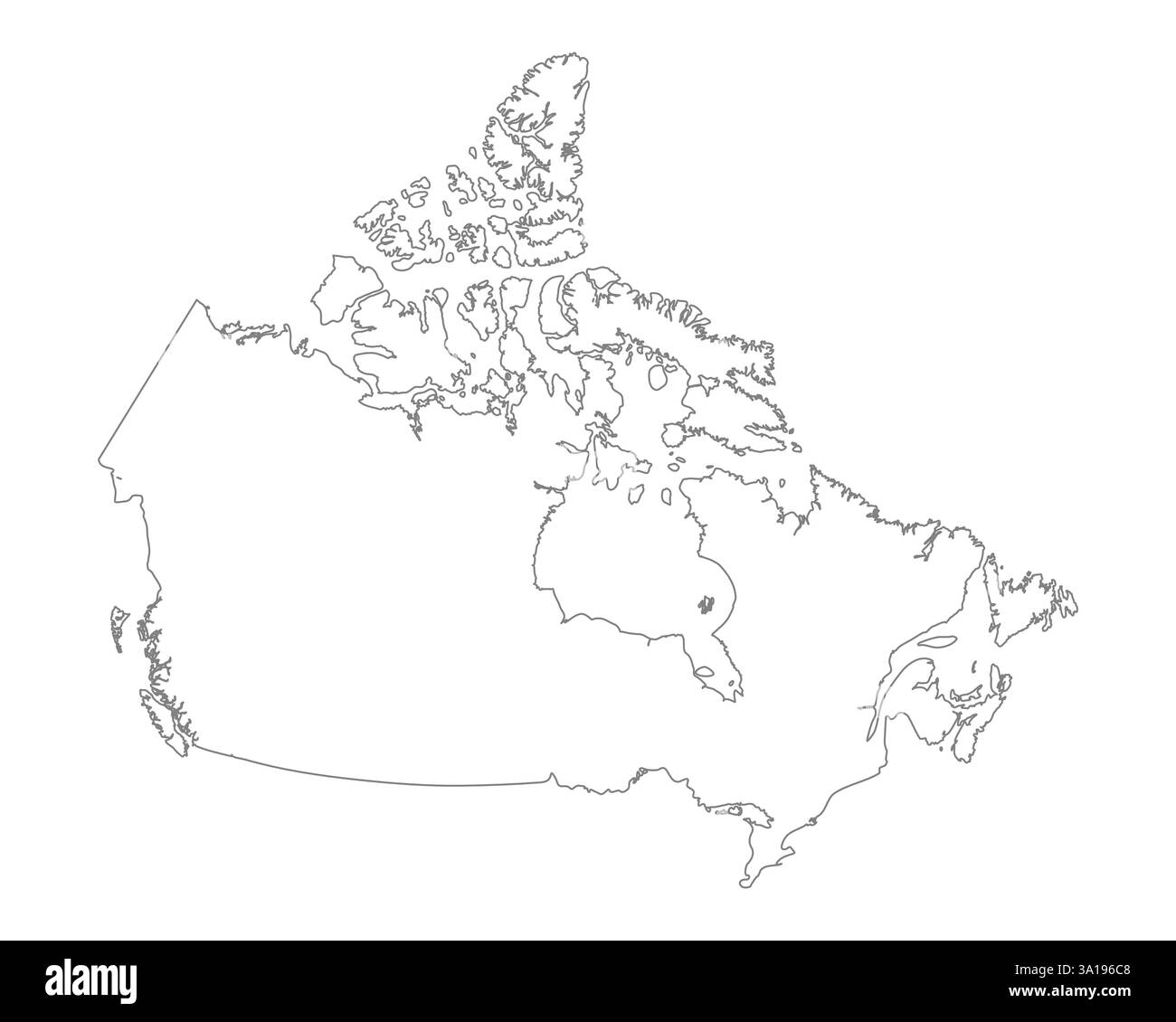 Outline Map Canada Ausgeschnittene Stockfotos Und bilder Alamy