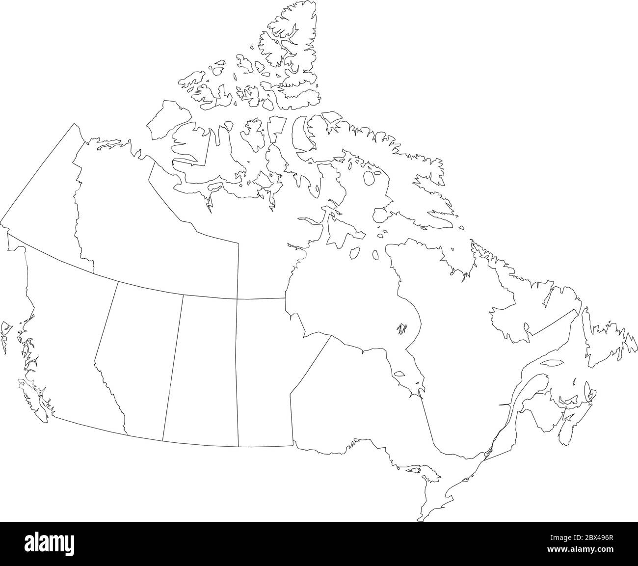 Blank Canada Province Map Printable