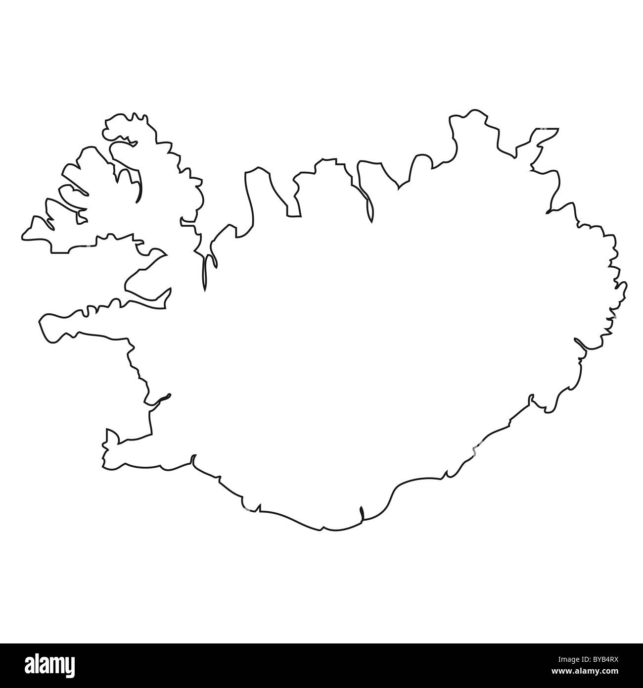 Outline Map Iceland Black And White Stock Photos amp Images Alamy