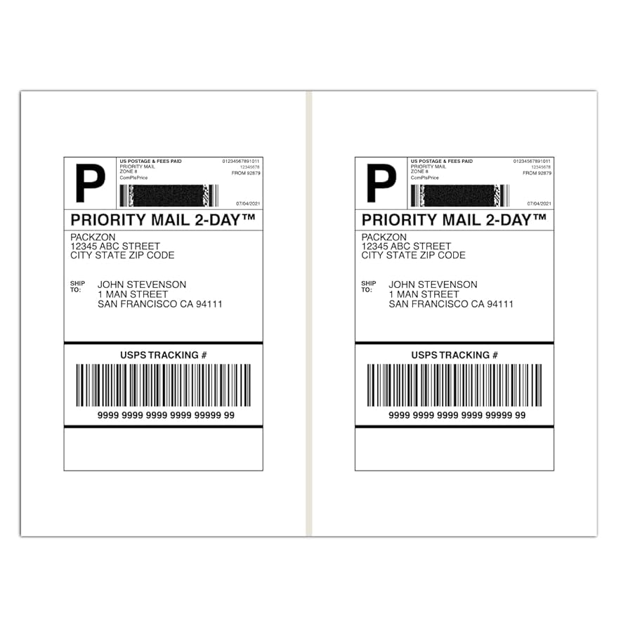 Blank Printable Shipping Label