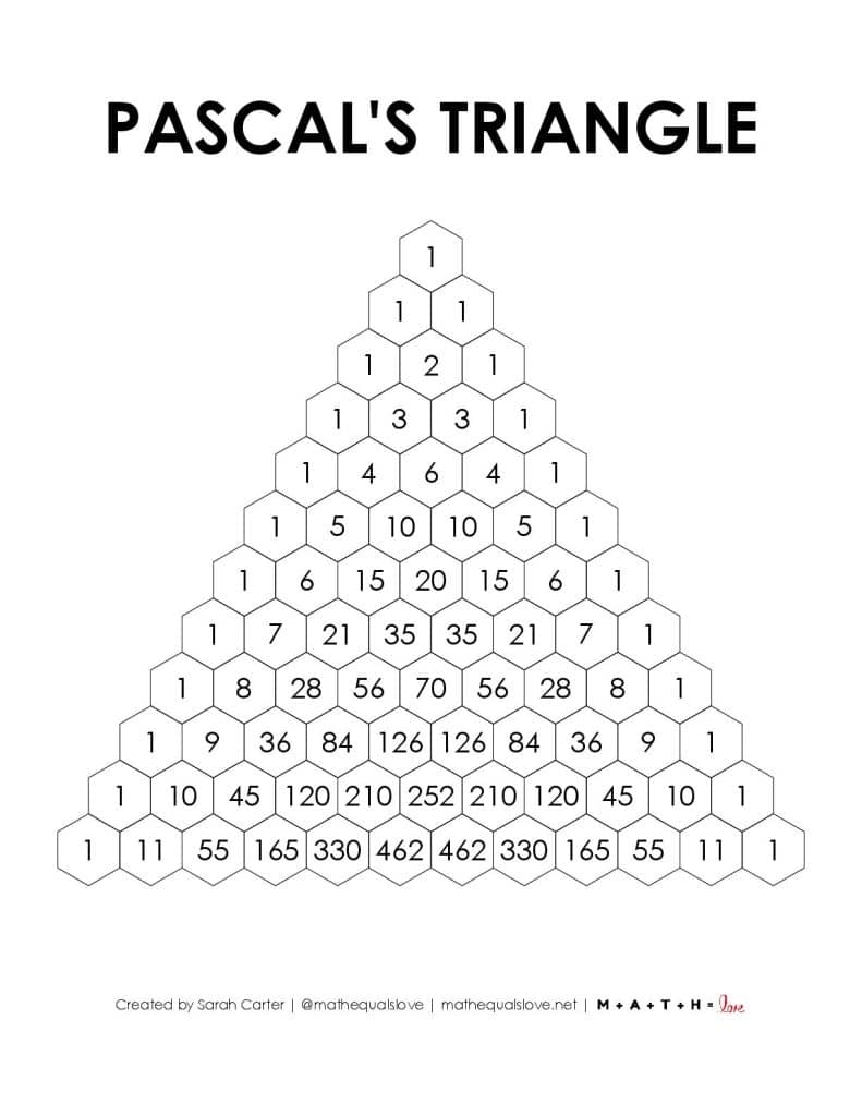 Pascal s Triangle Templates Blank And Filled PDF