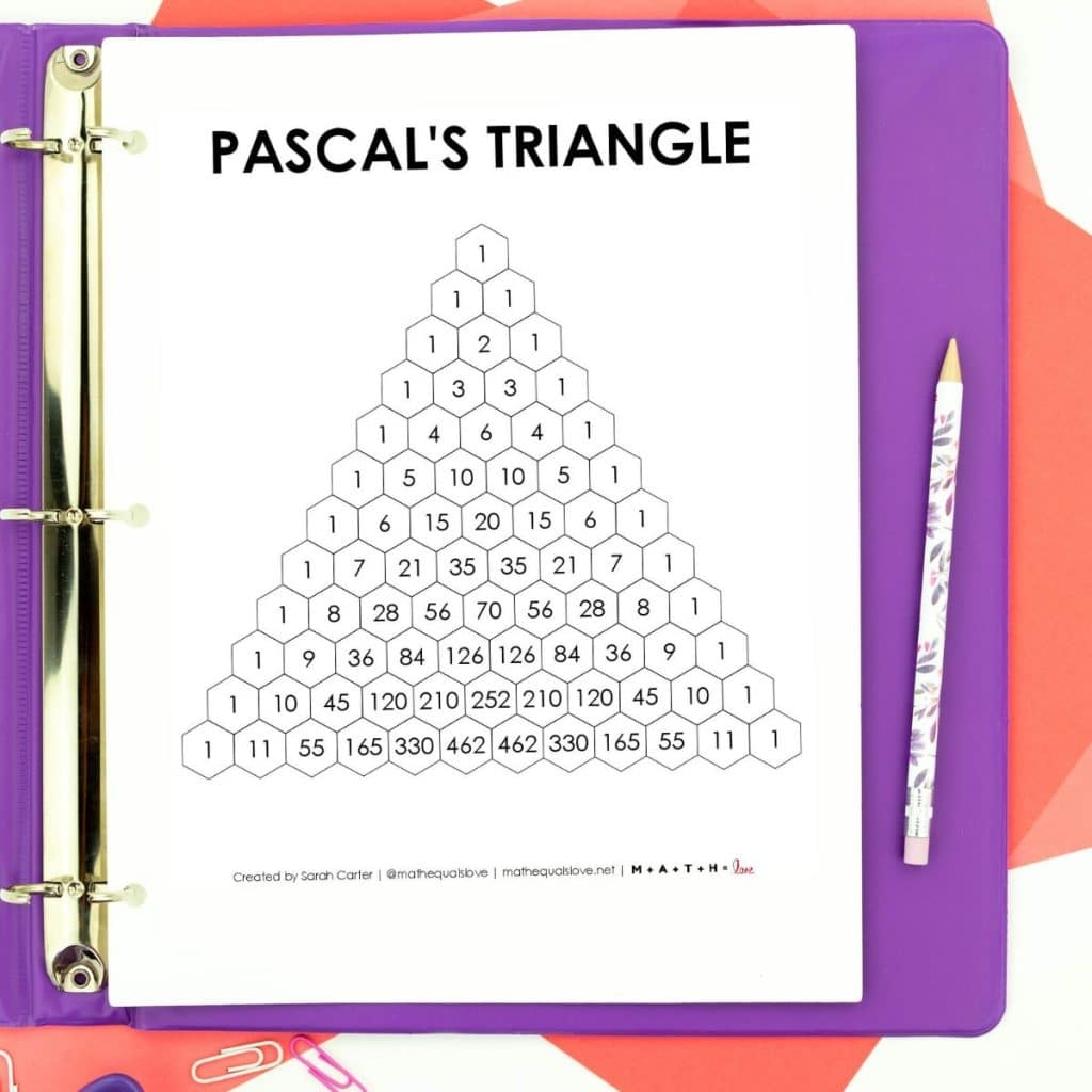 Pascals Triangle Blank Printable