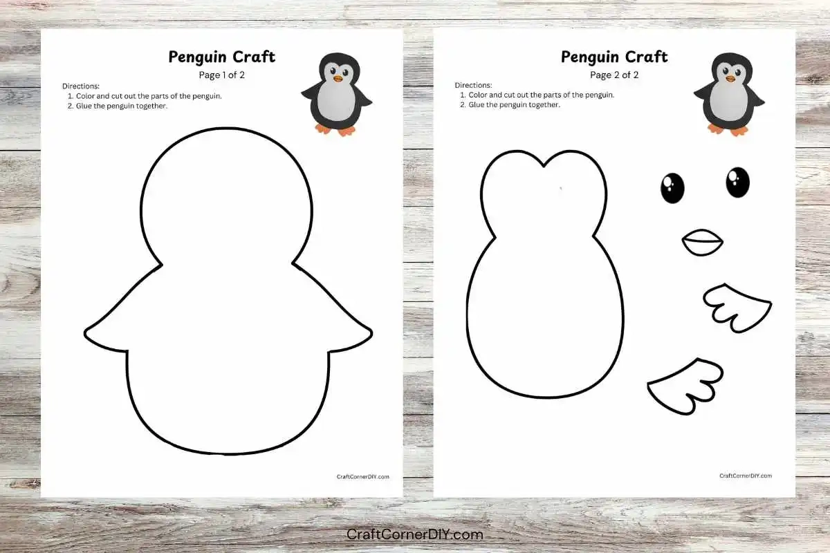 Blank Penguin Printable
