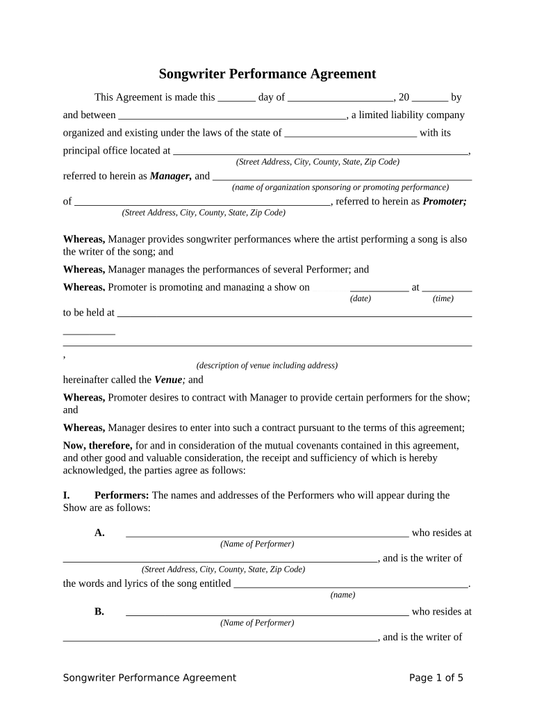 Performance Agreement Template Pre built Template AirSlate 