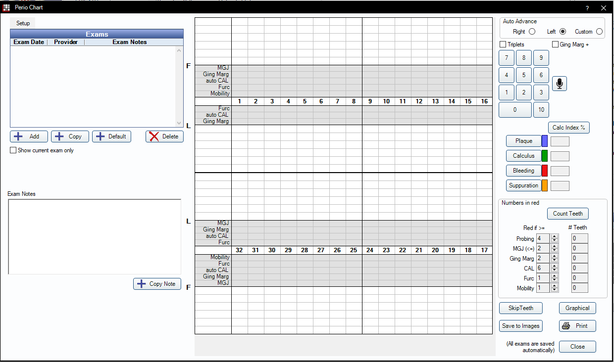 Free Printable Blank Perio Chart