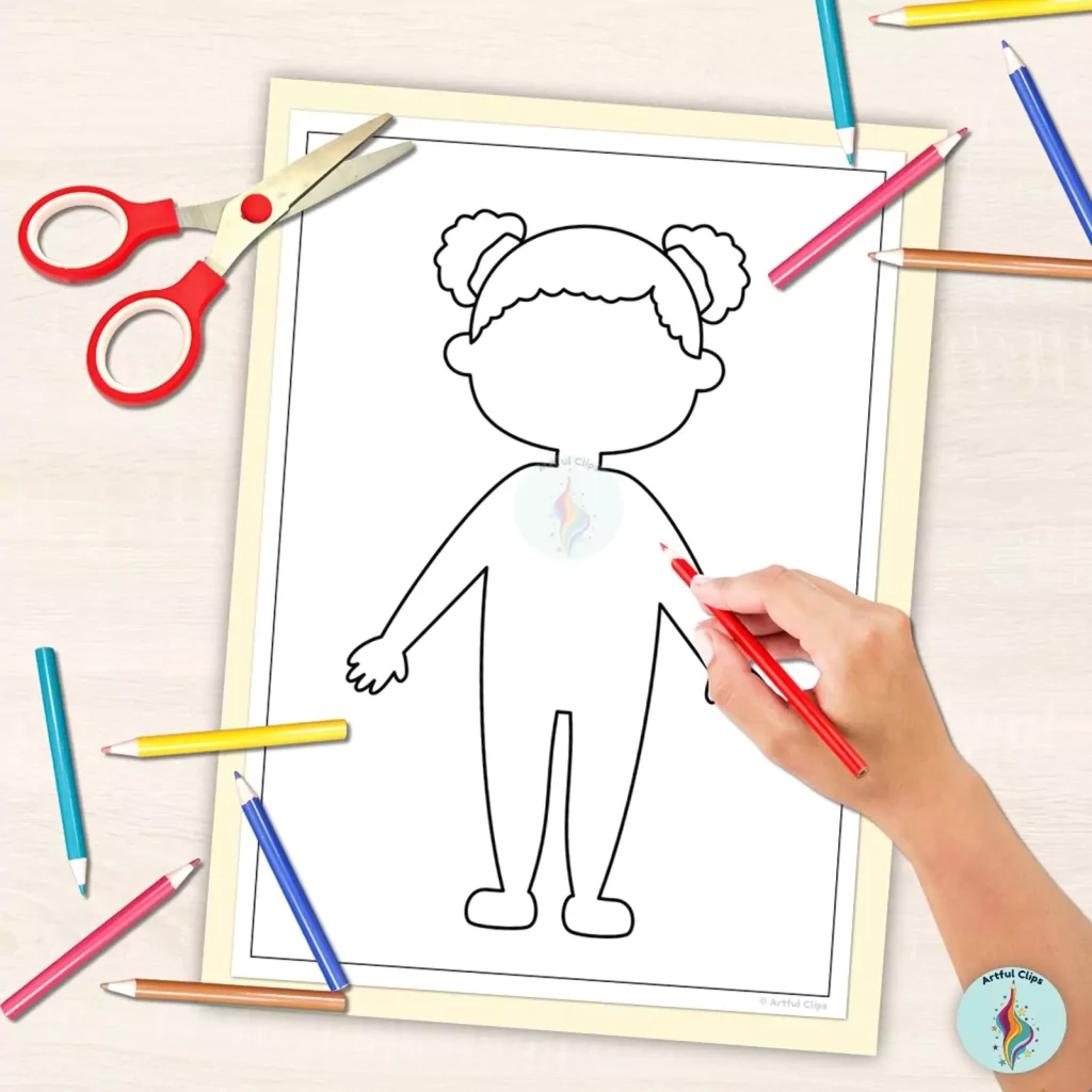 Printable Blank Outline Of Kid