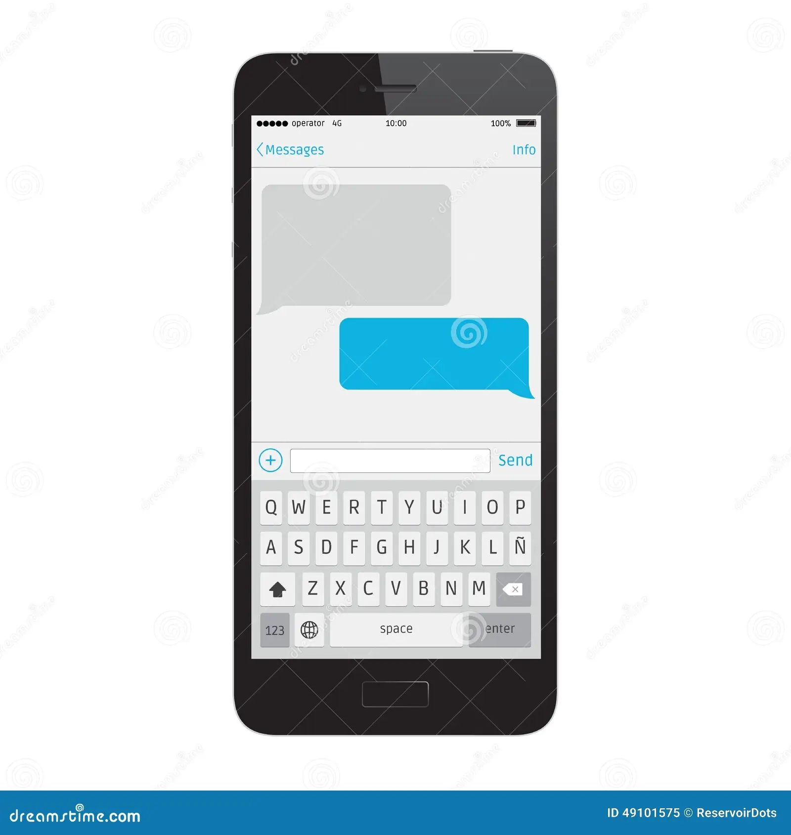 Phone Message Template Stock Vector Illustration Of Calling 