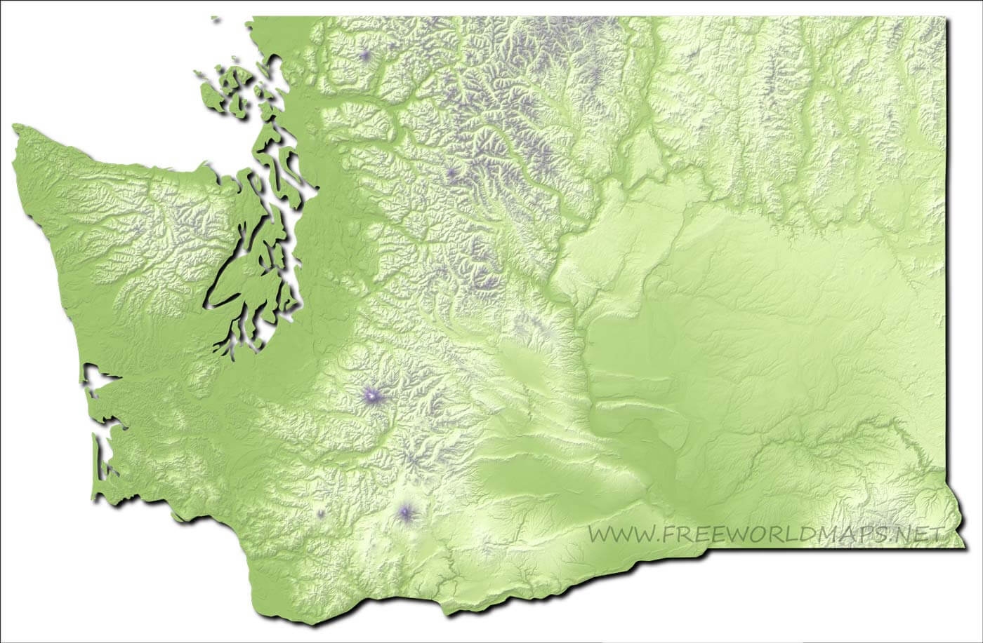 Washington State Printable Map Blank
