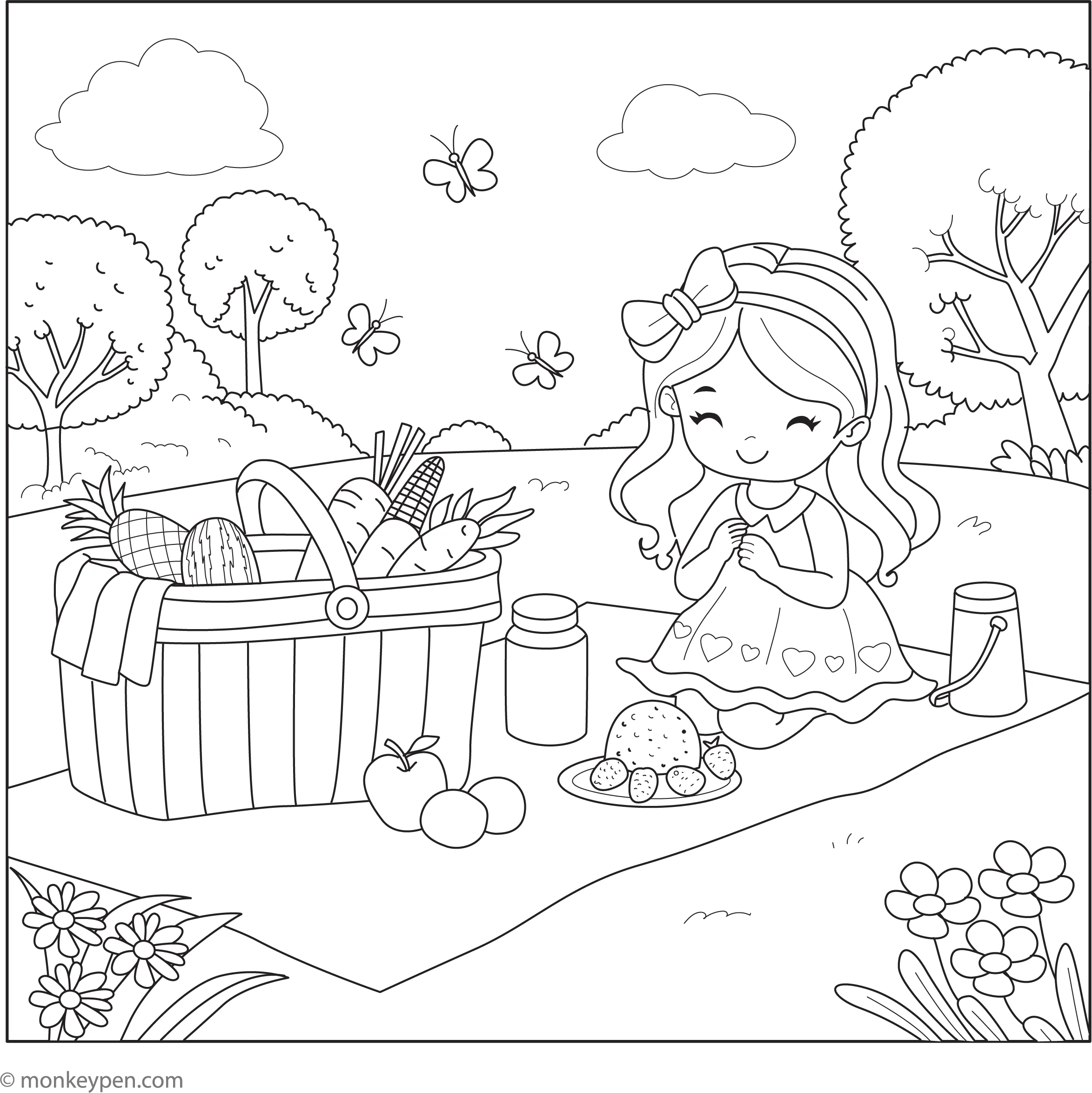 Blank Outdoor Scene Printable